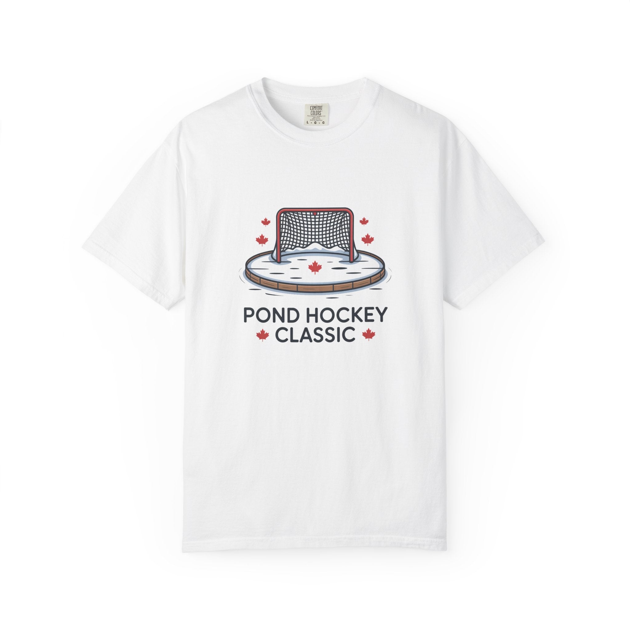Pond Hockey Classic T-Shirt — Retro Ice Rink Hockey Graphic Tee