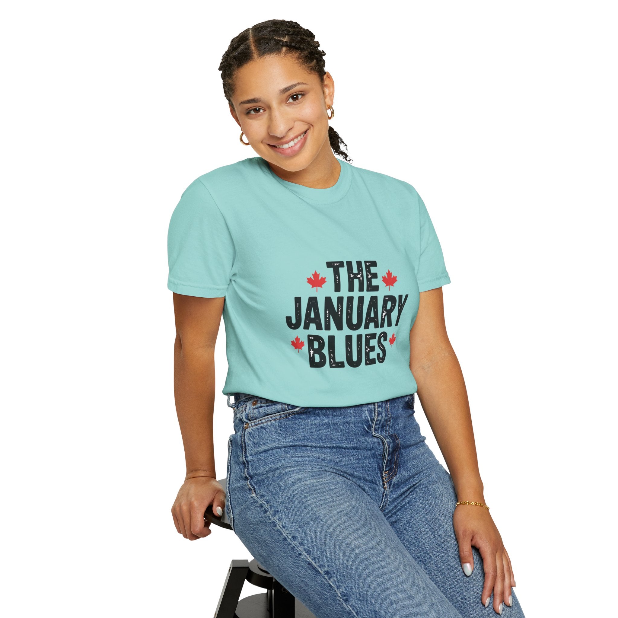 "The January Blues" Graphic Tee (Canadian Maple Leaf Accent) - T shirt