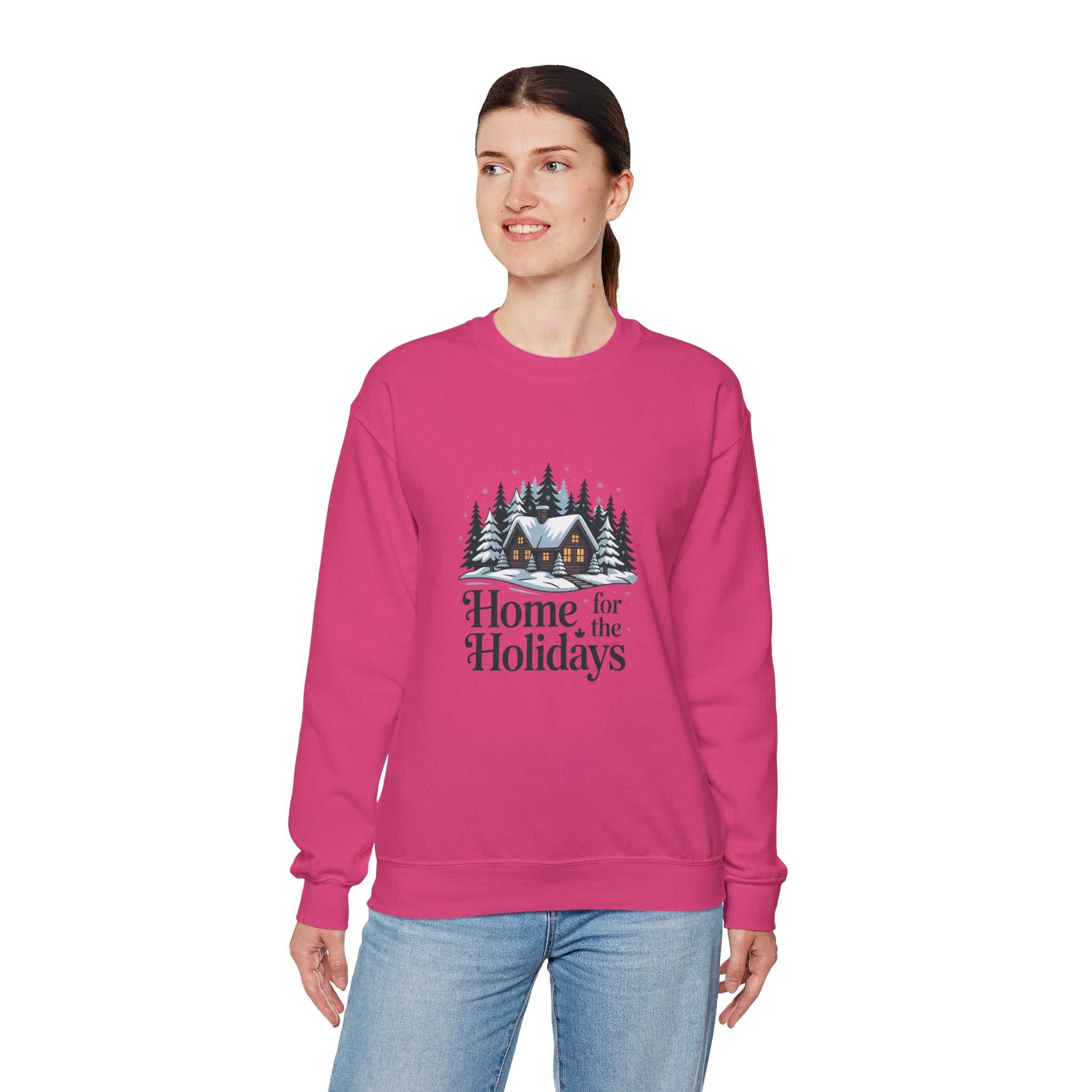 Home for the Holidays Sweatshirt — Cozy Winter Cabin Christmas Crewneck
