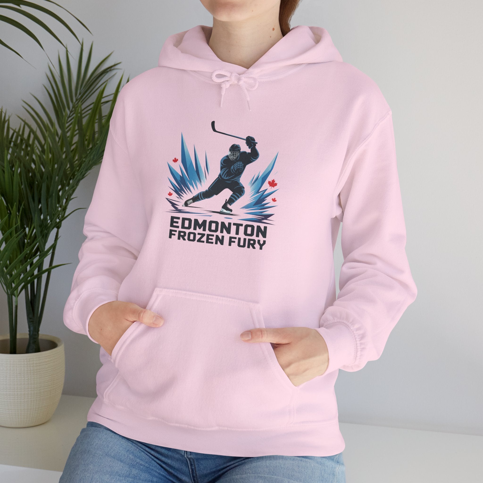 Edmonton Frozen Fury Hockey Hoodie Cold-Weather Hockey Team Pullover