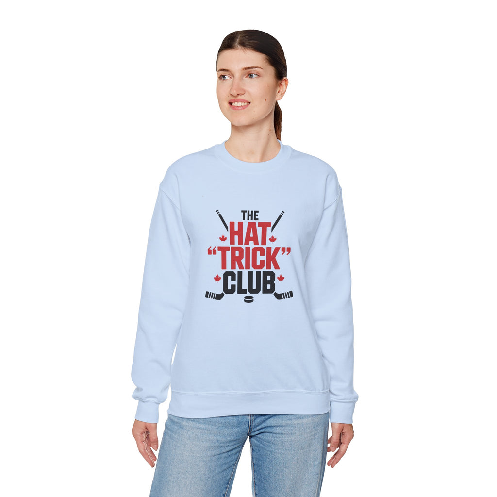 Hockey "Hat Trick" Club Crewneck Sweatshirt — Funny Hockey Player Gift