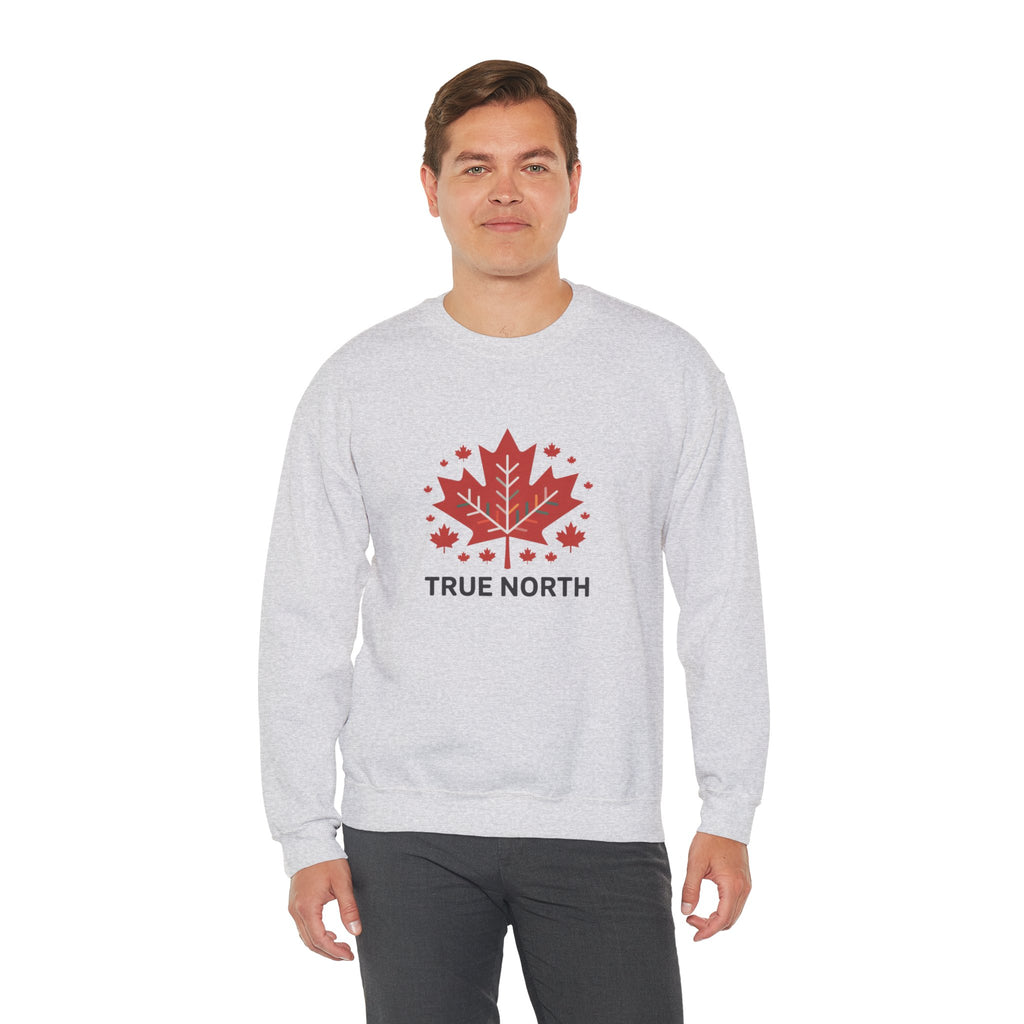 Crewneck Sweatshirt — True North Maple Leaf Graphic