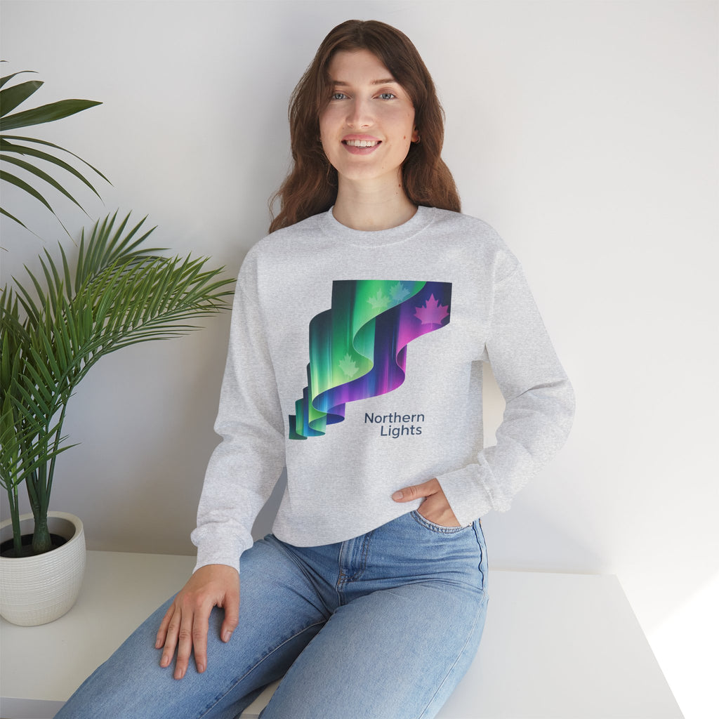 Northern Lights Crewneck Sweatshirt — Aurora Graphic Pullover
