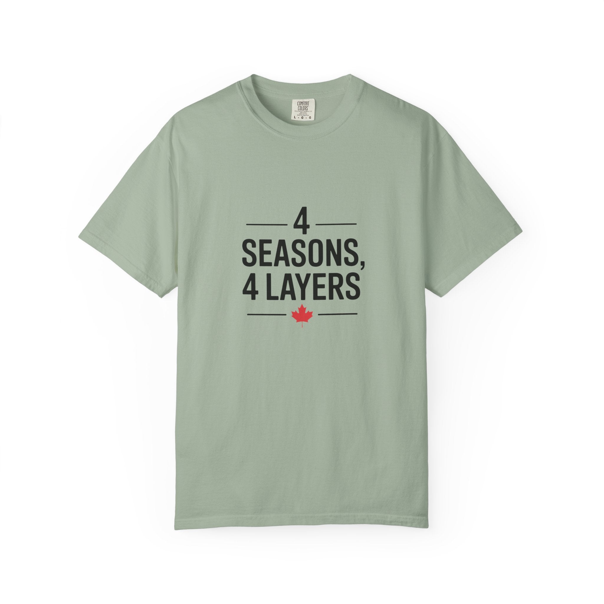 4 Seasons, 4 Layers T-Shirt — Canadian Maple Minimalist Tee