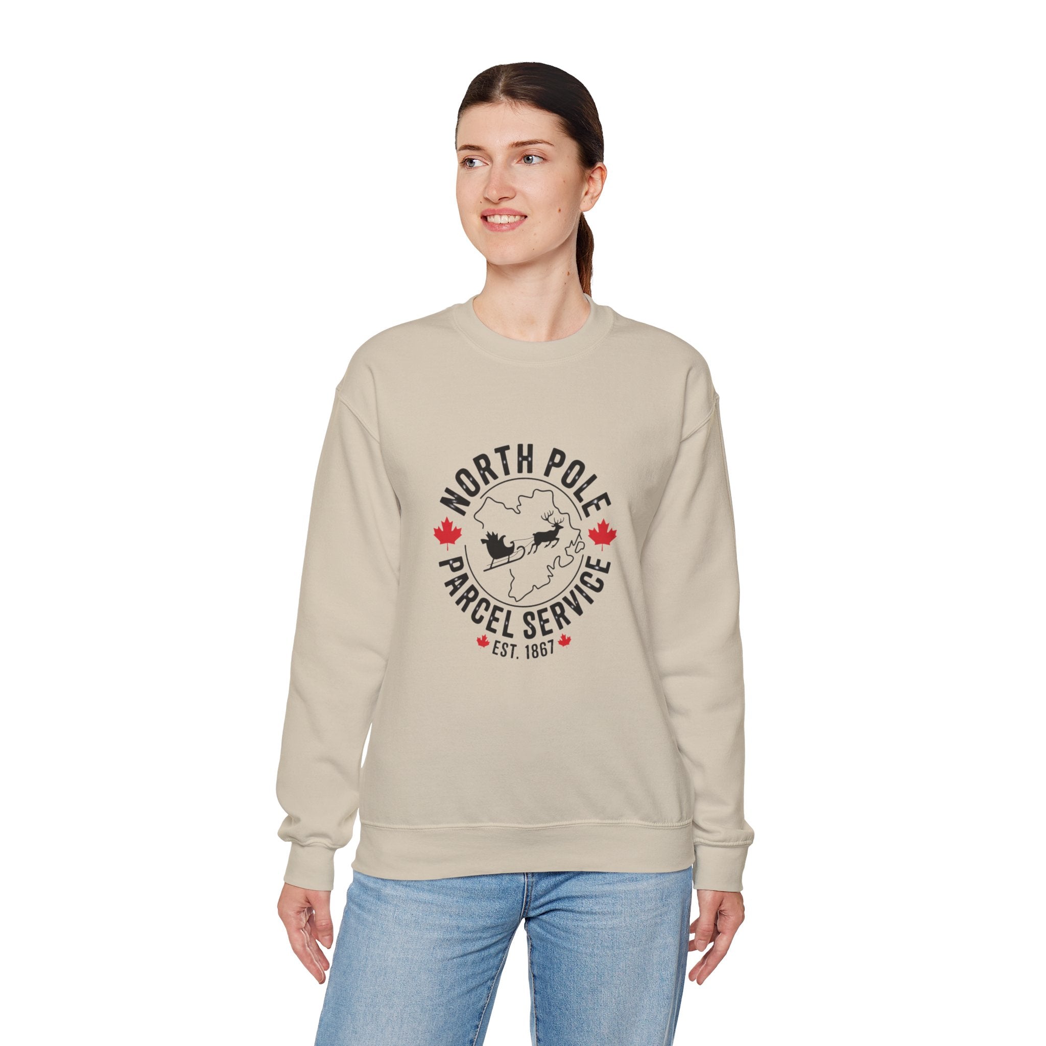 "North Pole Parcel Service" Crewneck Holiday Sweatshirt