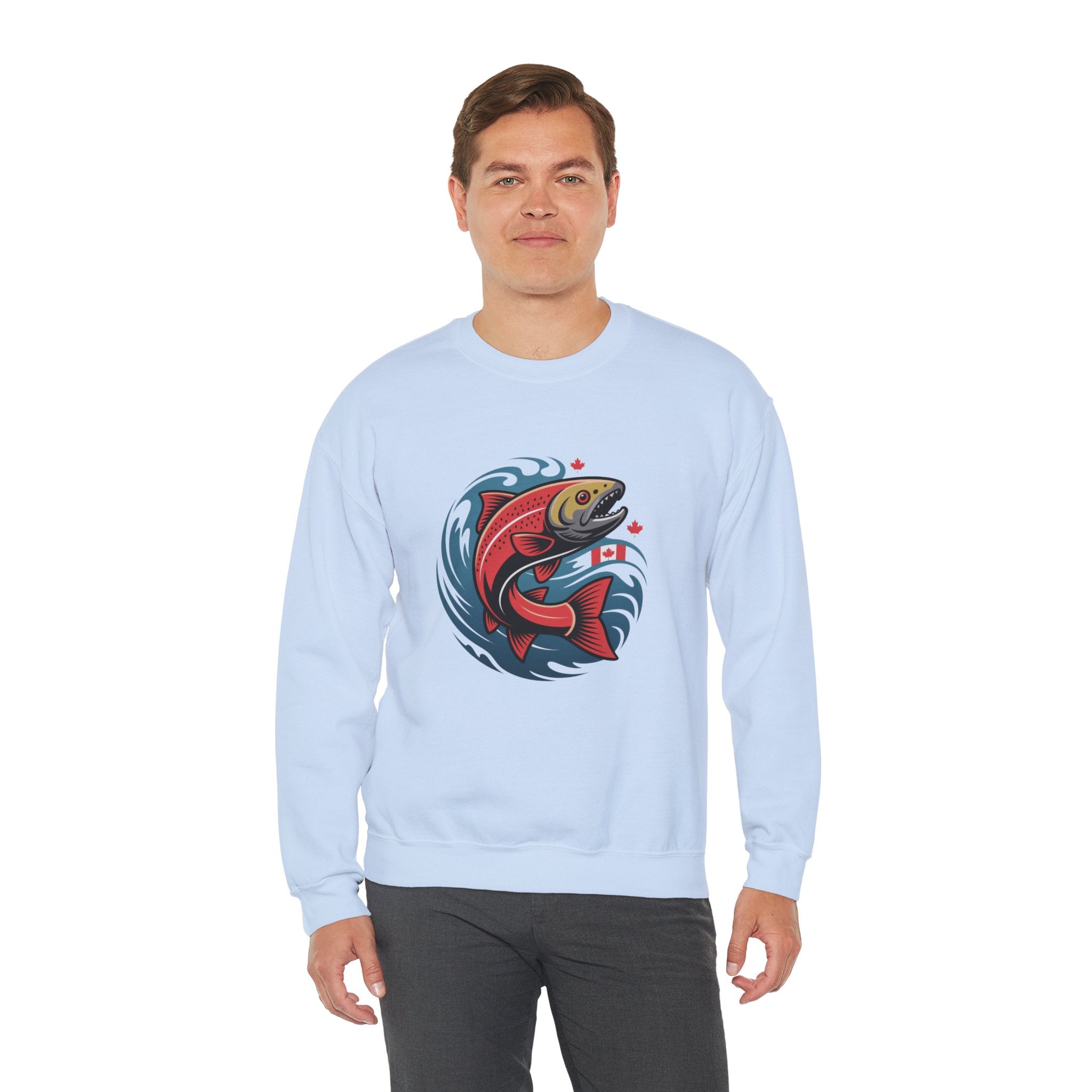Salmon Wave Sweatshirt – Vintage Fishing Crewneck