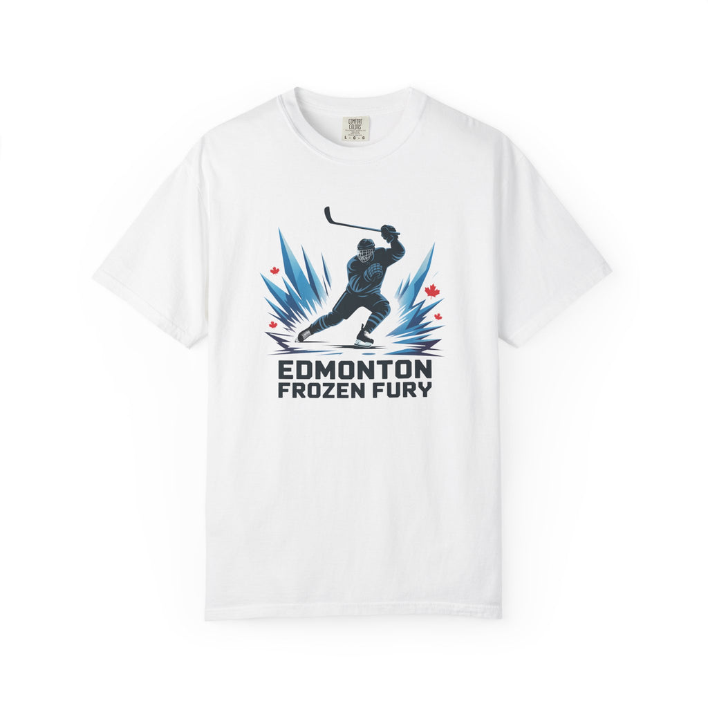 Edmonton Frozen Fury Hockey T-Shirt — Men's Ice Hockey Graphic Tee