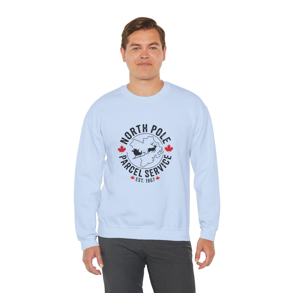 "North Pole Parcel Service" Crewneck Holiday Sweatshirt