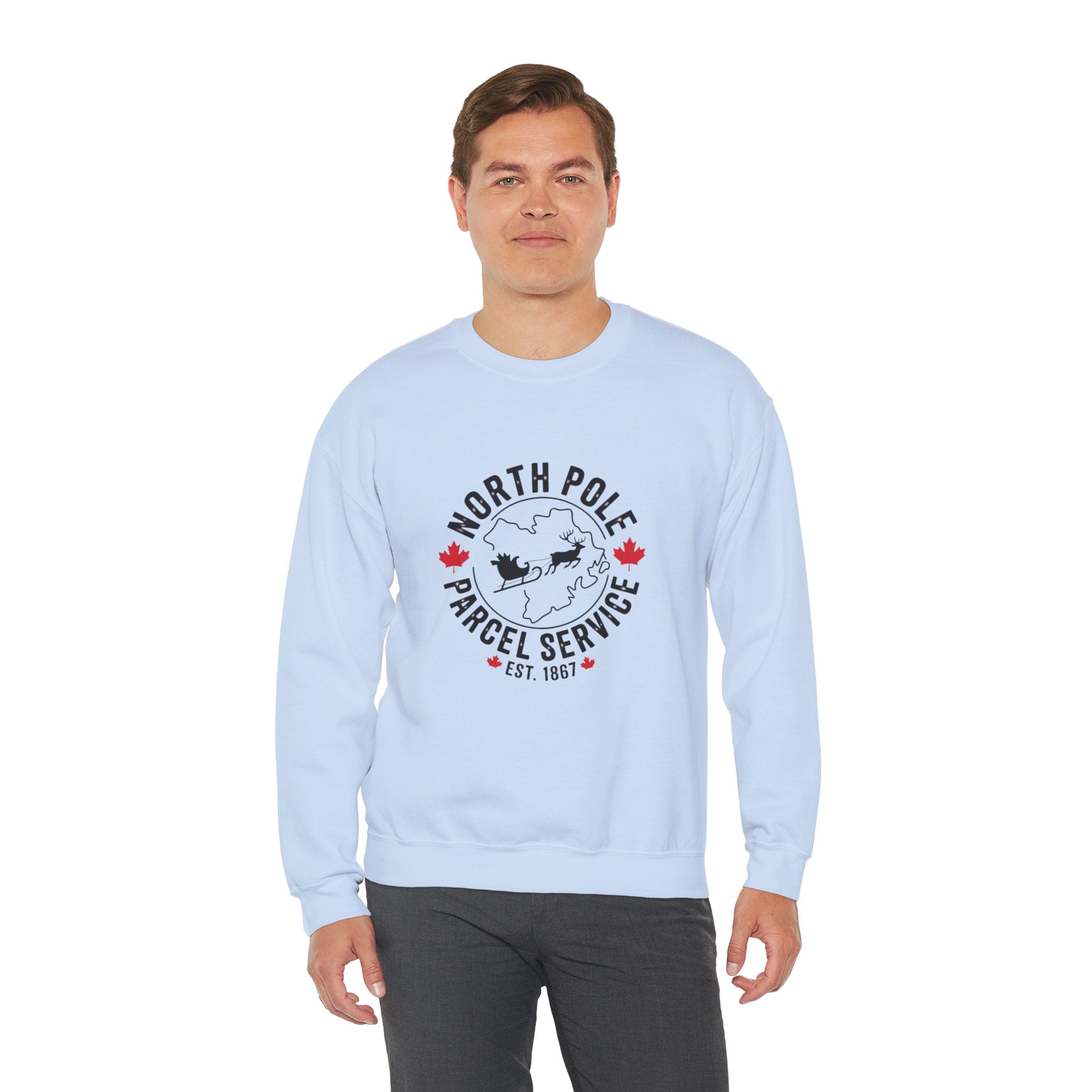 "North Pole Parcel Service" Crewneck Holiday Sweatshirt