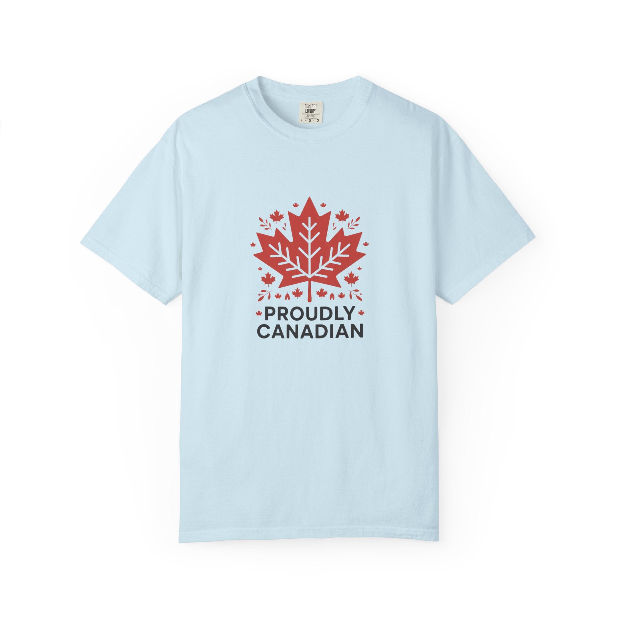 Proudly Canadian T-Shirt — Red Maple Leaf Patriotic Tee