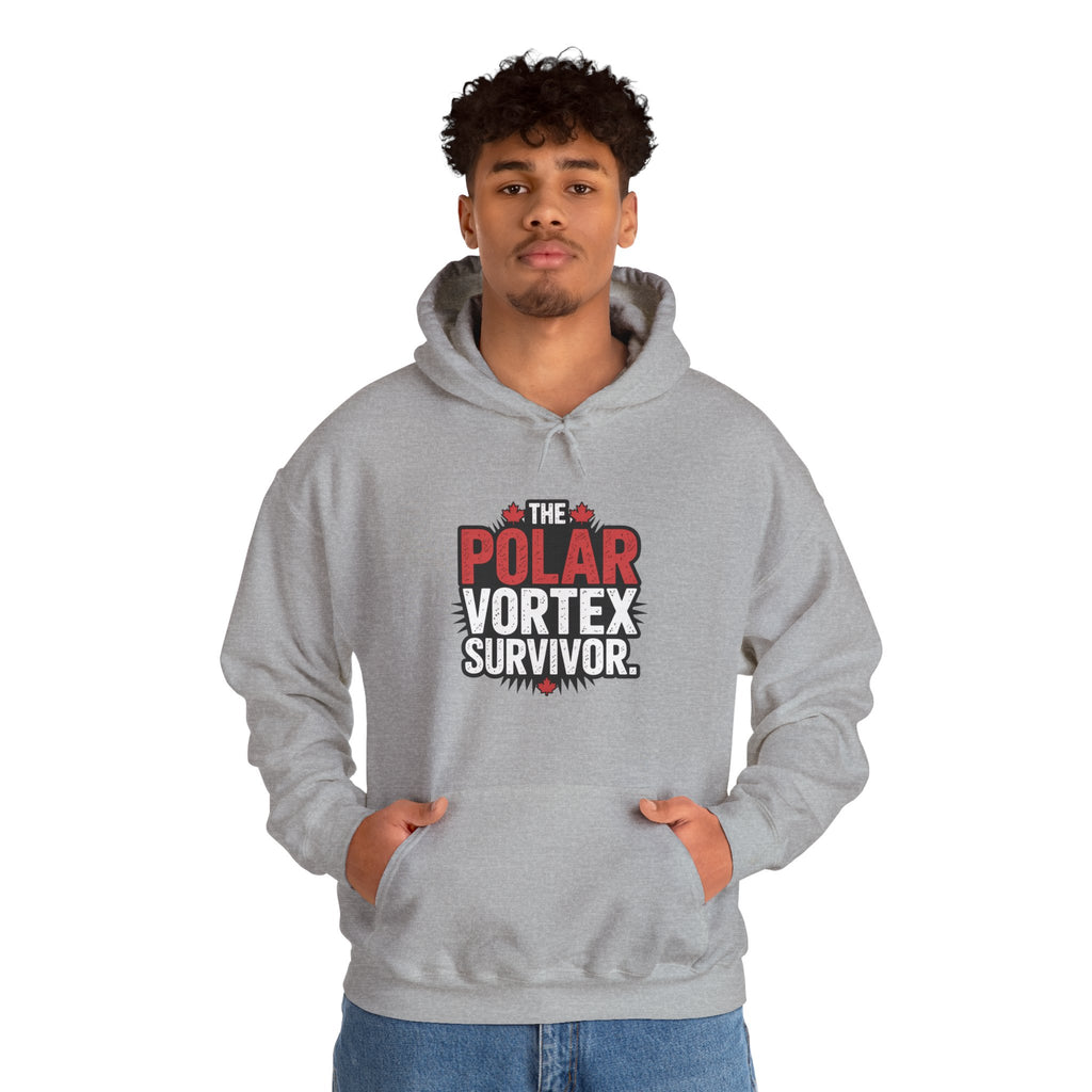 Polar Vortex Survivor Hoodie — Funny Cold Weather Sweatshirt