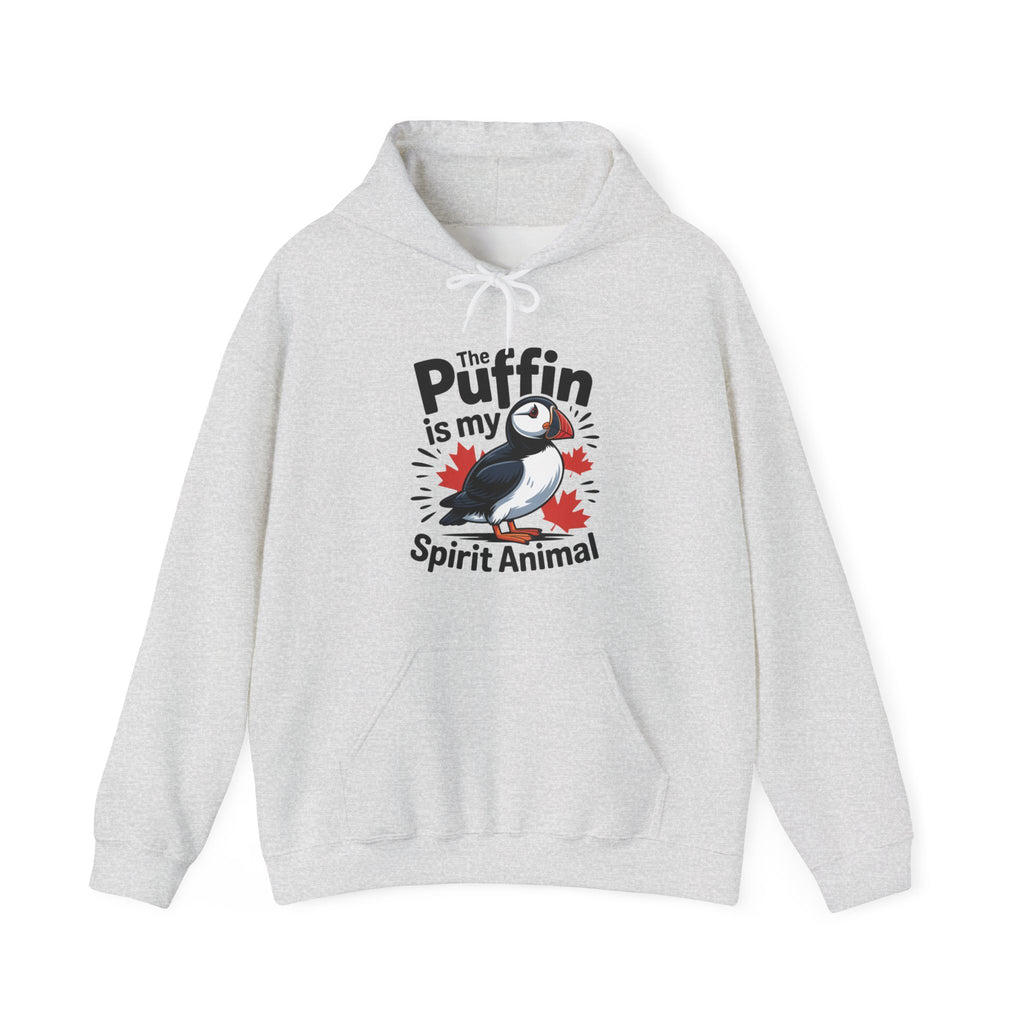 Puffin Spirit Animal Hoodie — "The Puffin is my Spirit Animal" Cute Bird Graphic Hooded Sweatshirt