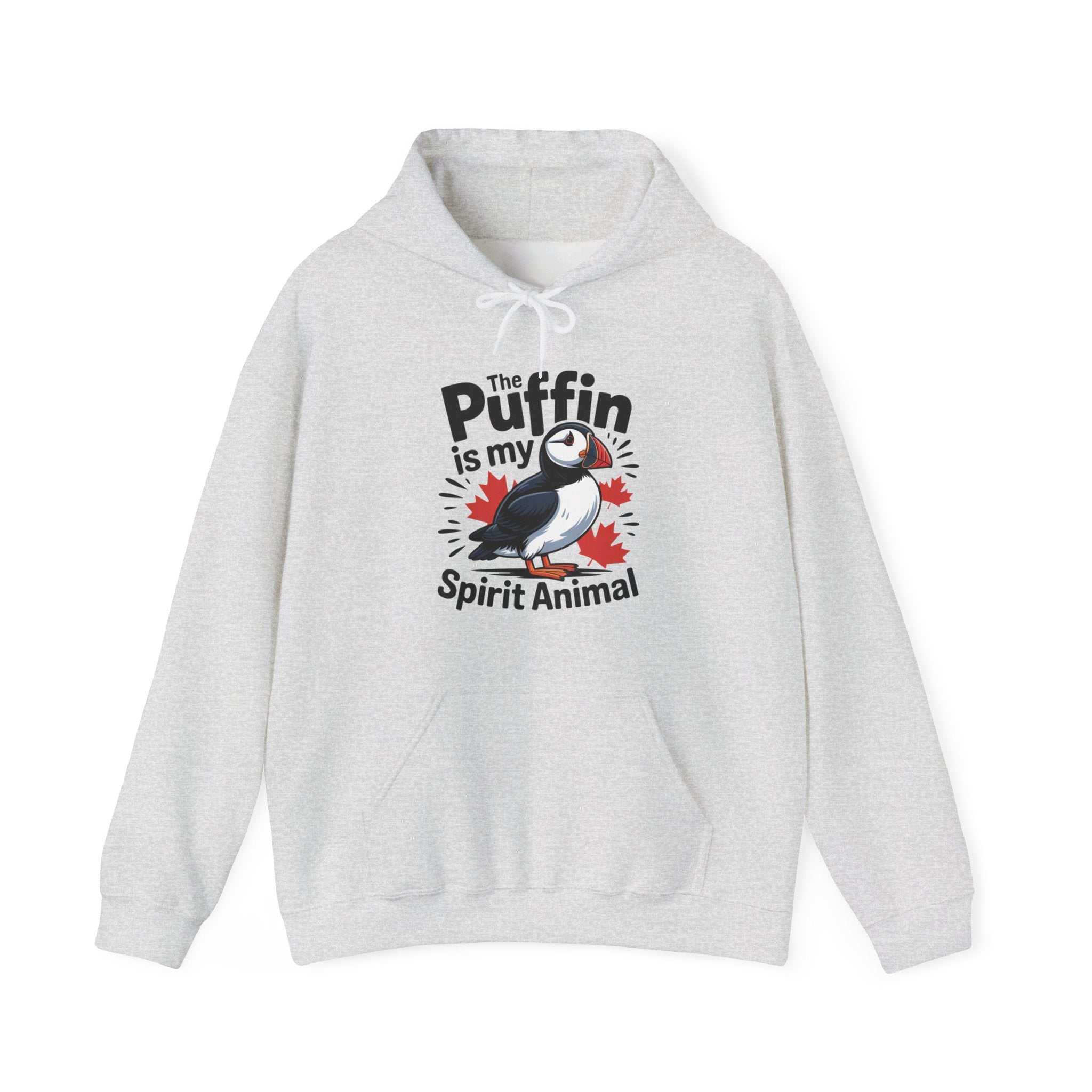 Puffin Spirit Animal Hoodie — "The Puffin is my Spirit Animal" Cute Bird Graphic Hooded Sweatshirt