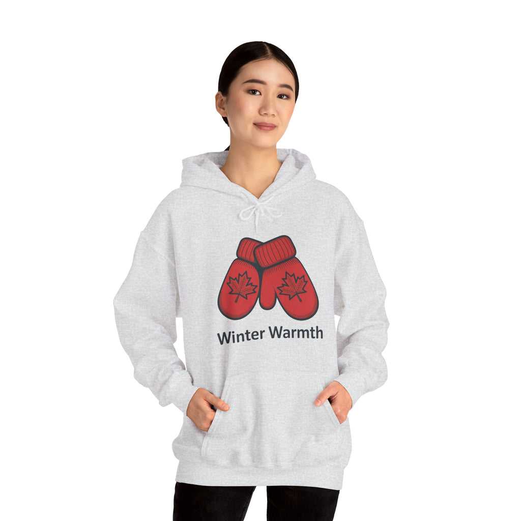 Winter Warmth Hoodie — Red Maple Mittens Cozy Winter Sweatshirt