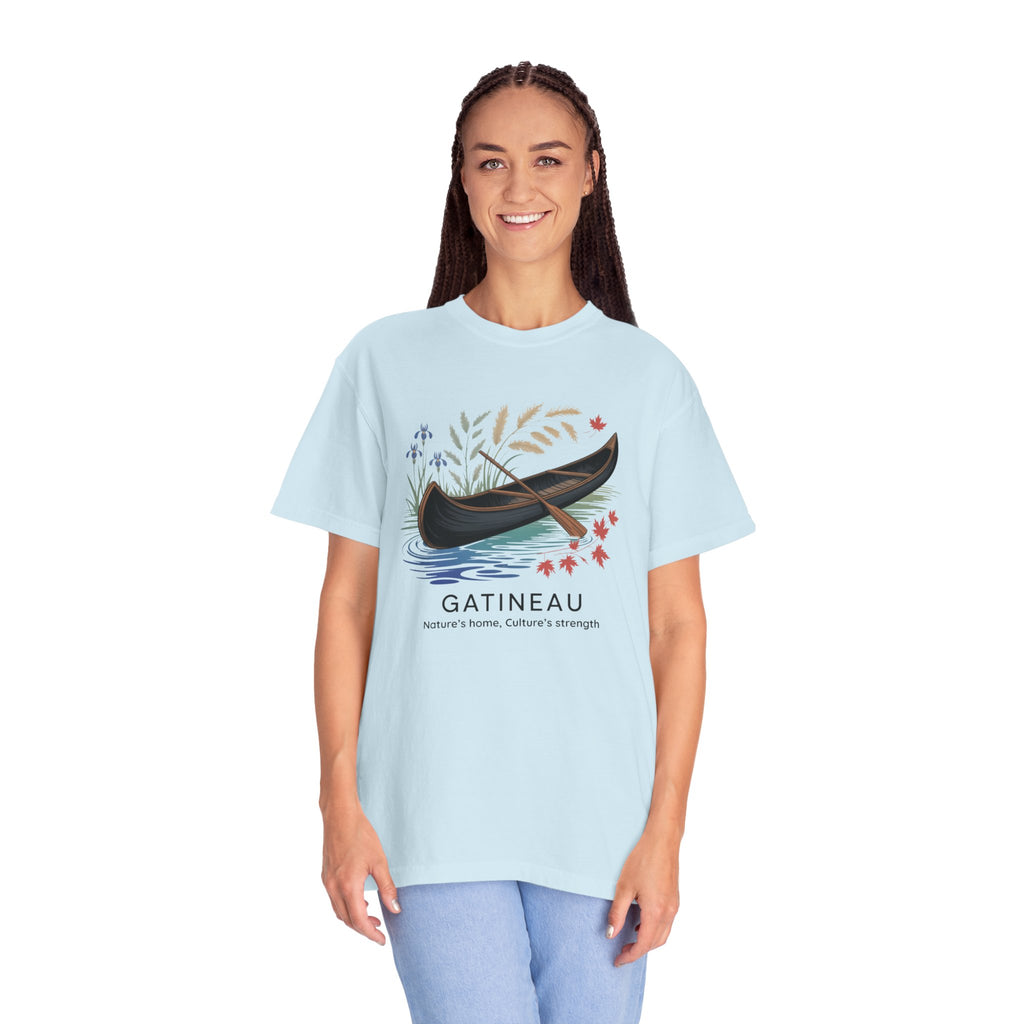 Gatineau Canoe T‑Shirt — Scenic Vintage Canoe Graphic Tee
