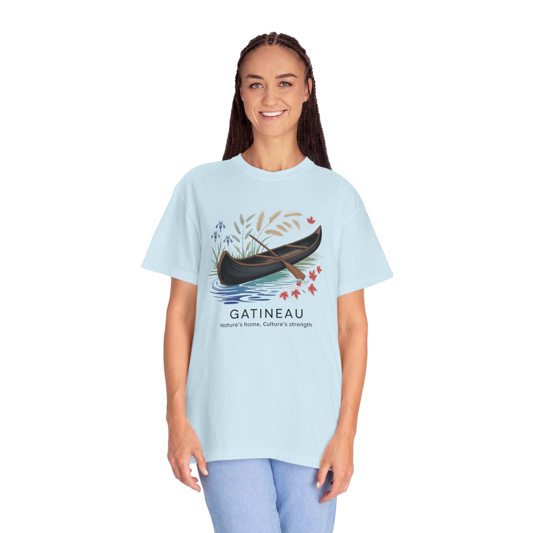 Gatineau Canoe T‑Shirt — Scenic Vintage Canoe Graphic Tee