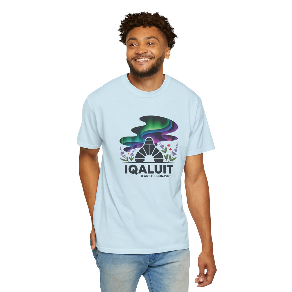 Iqaluit Northern Lights T-Shirt – Heart of Nunavut Souvenir Tee