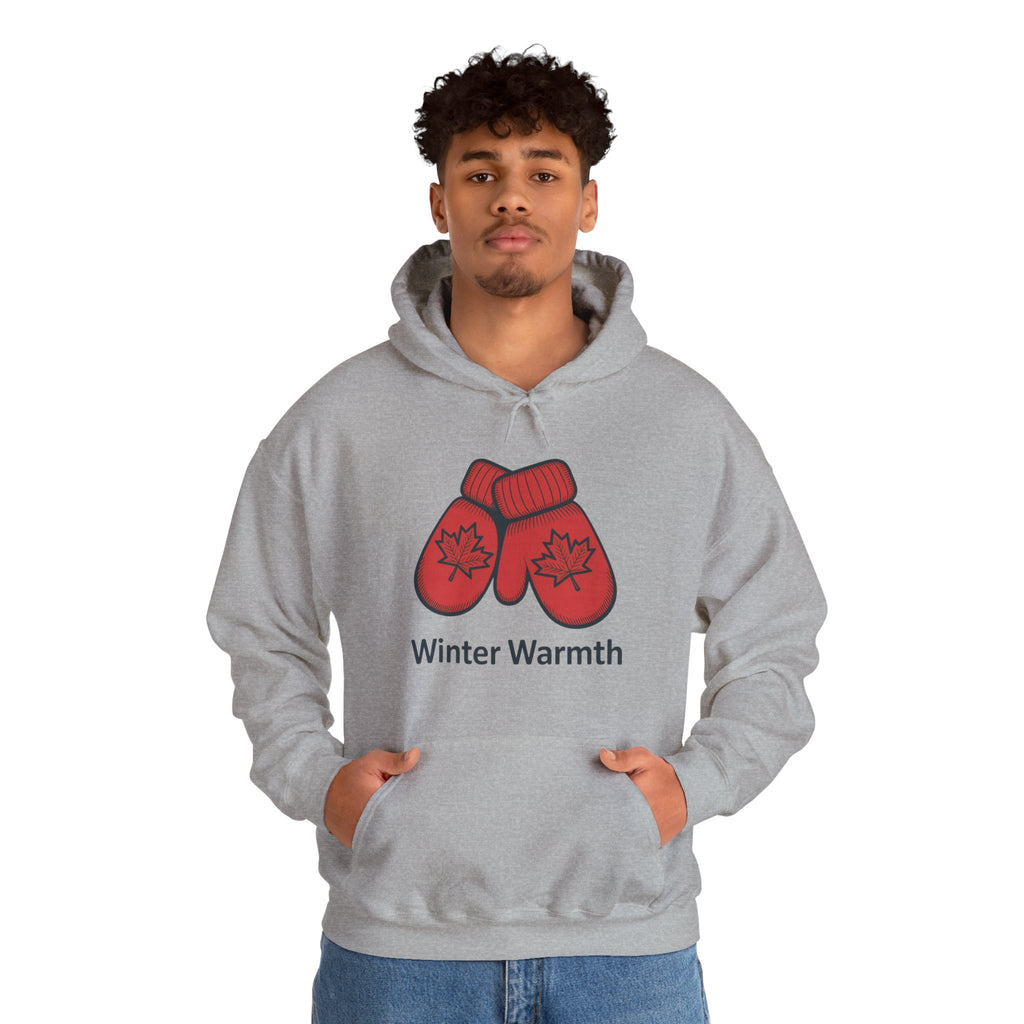 Winter Warmth Hoodie — Red Maple Mittens Cozy Winter Sweatshirt