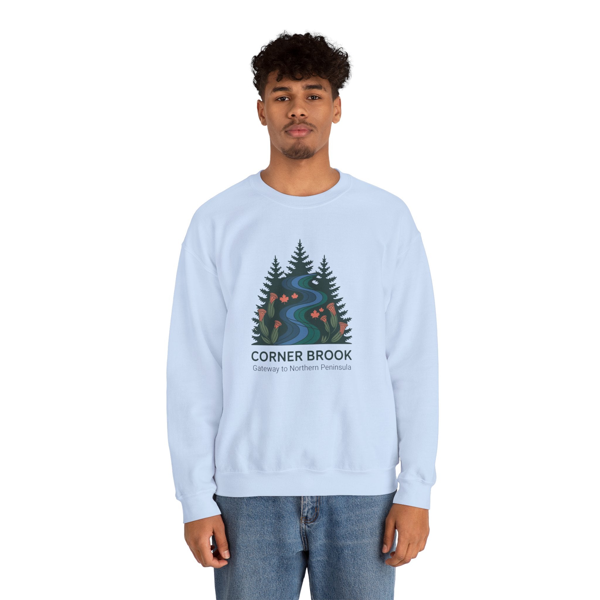 Crewneck Sweatshirt — Corner Brook Scenic River Design
