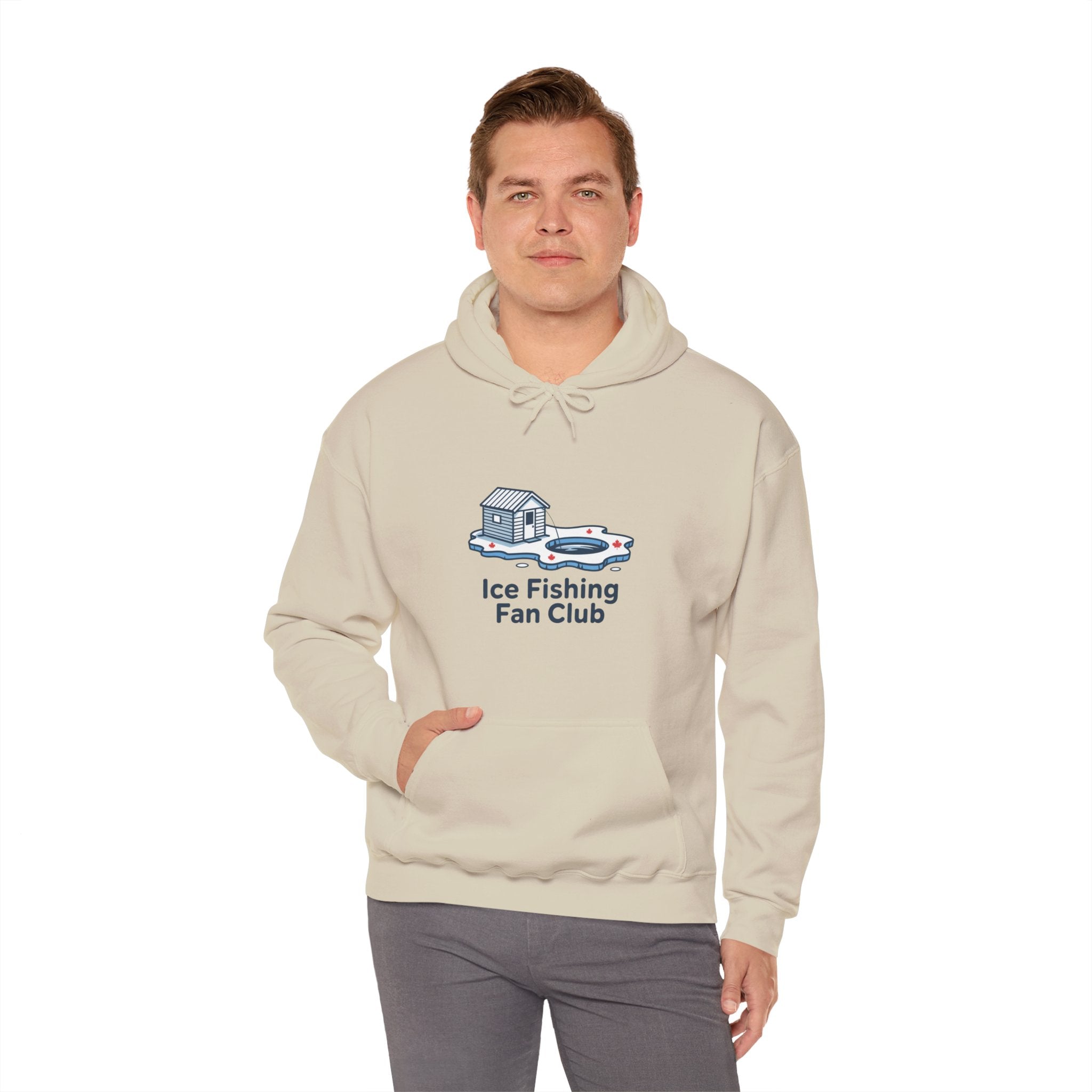 Ice Fishing Fan Club Hoodie — Cute Ice Fishing Graphic Pullover