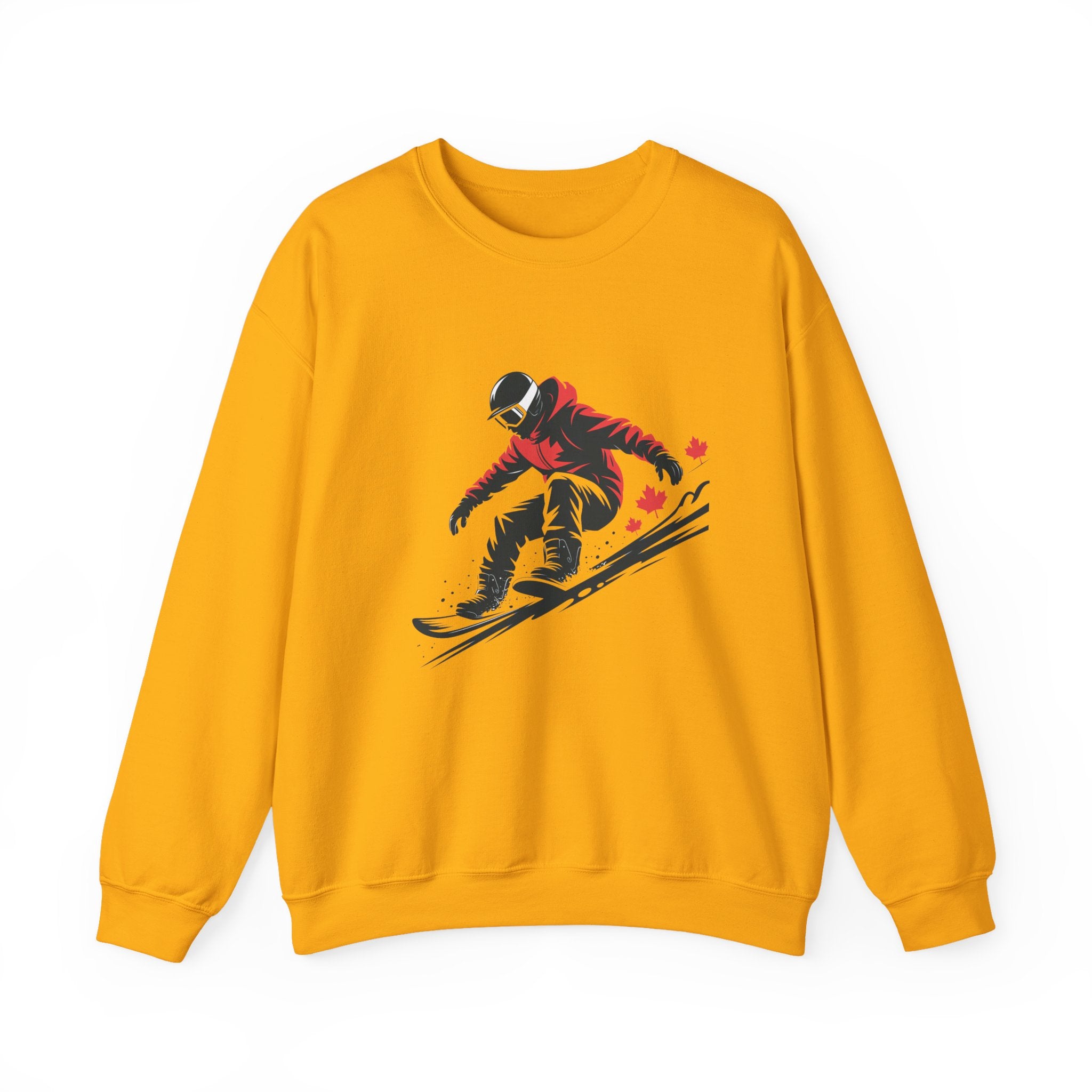 Snowboarder Graphic Sweatshirt – Red Jacket Winter Snowboarding Crewneck