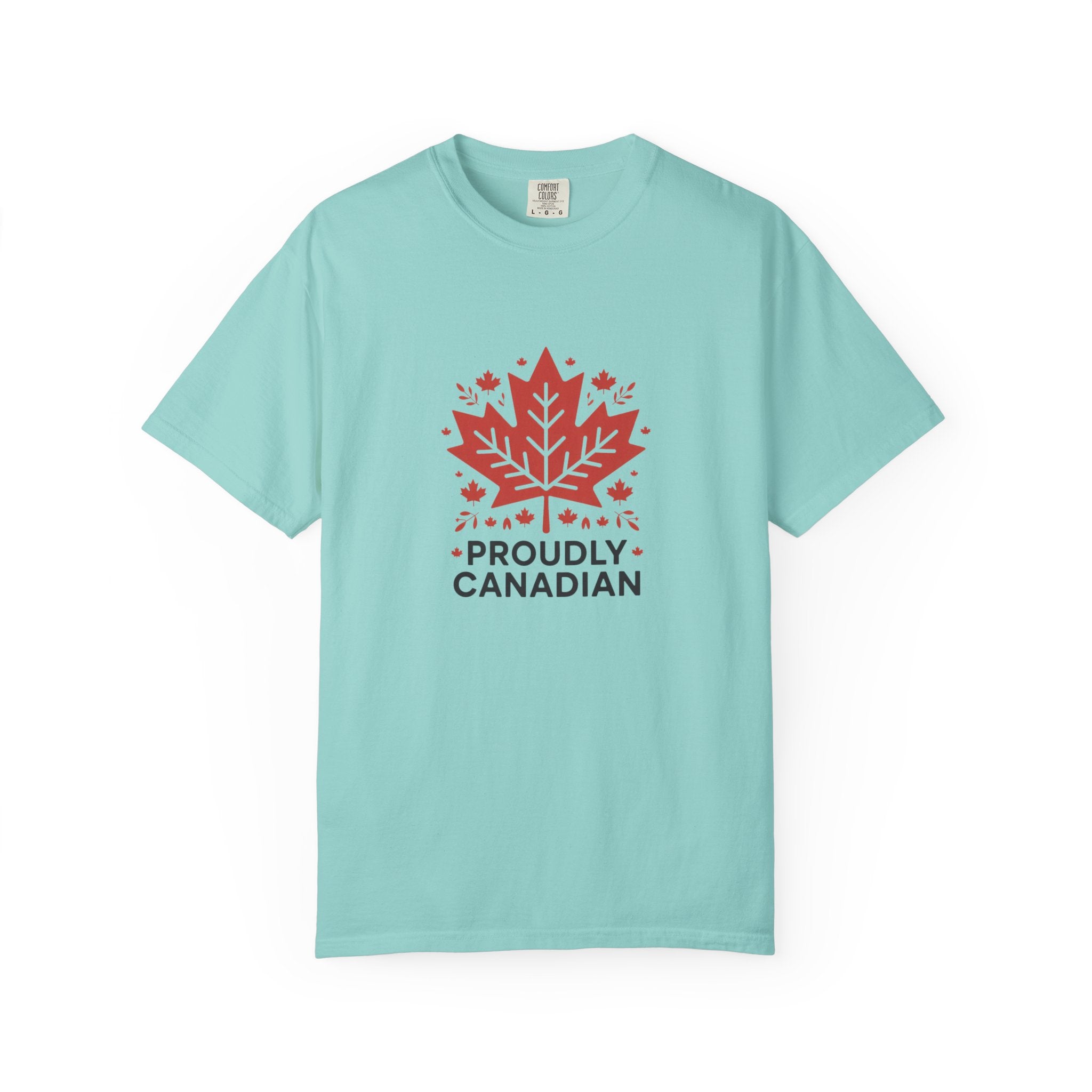Proudly Canadian T-Shirt — Red Maple Leaf Patriotic Tee