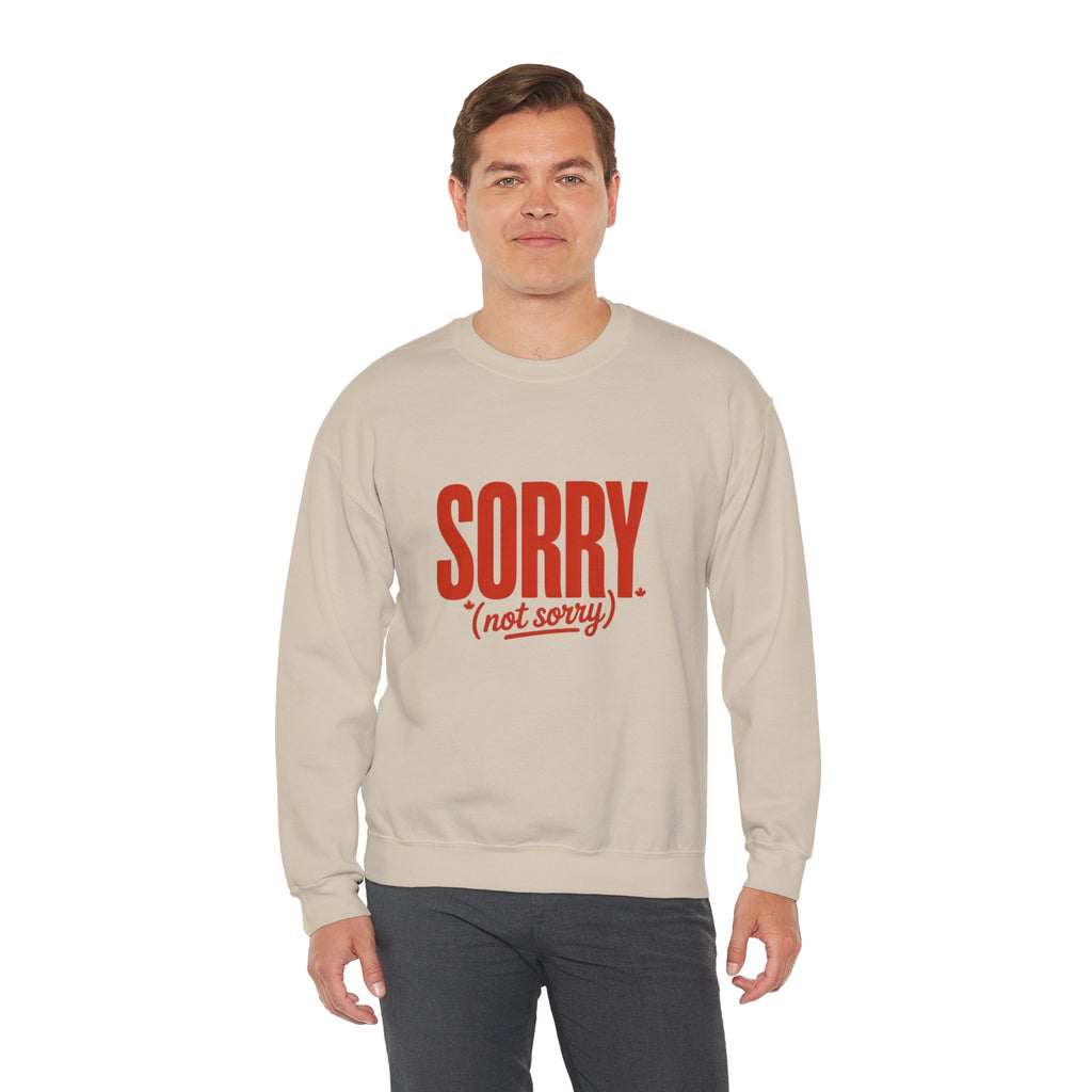 "SORRY. (not sorry)" Retro Bold Graphic Sweatshirt