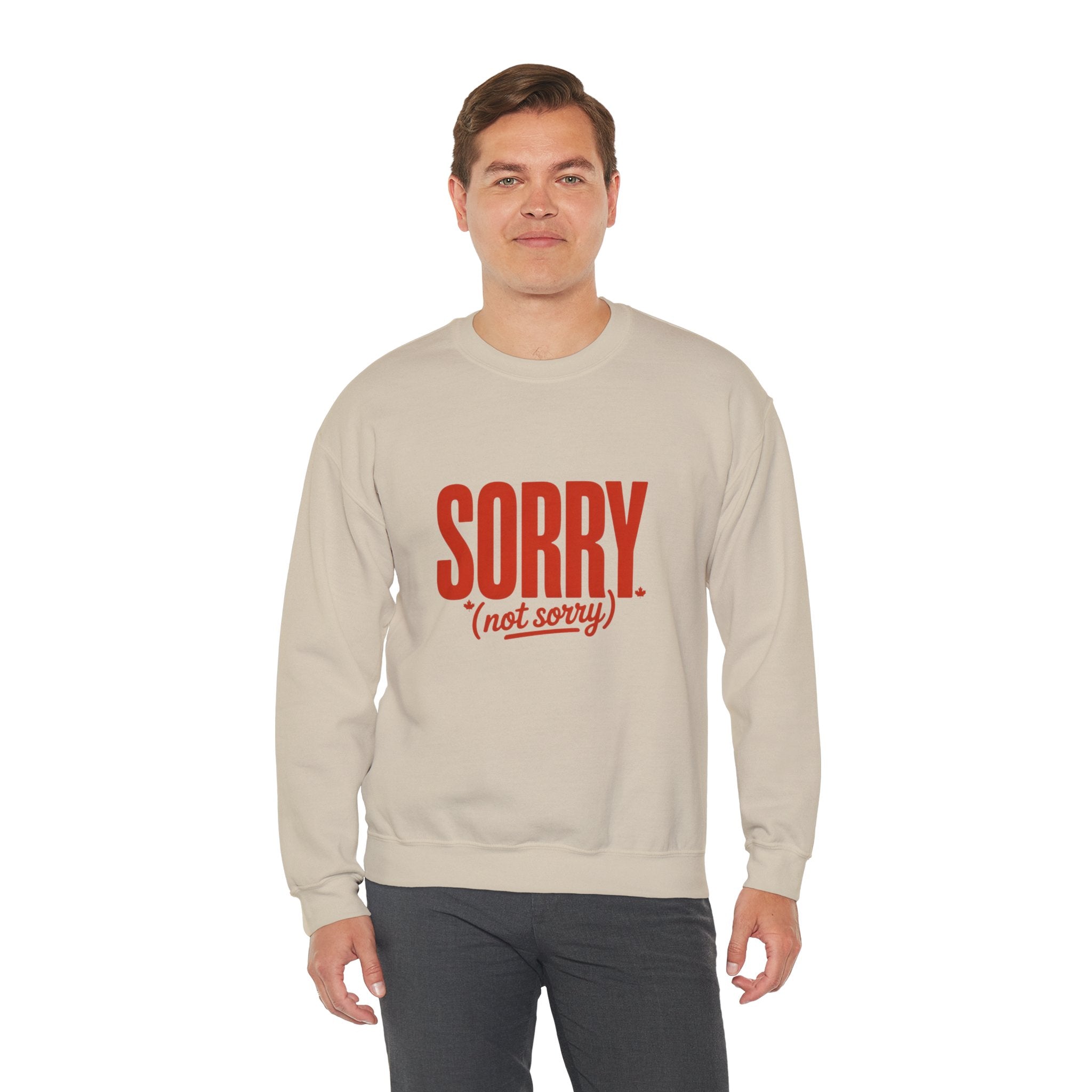 "SORRY. (not sorry)" Retro Bold Graphic Sweatshirt
