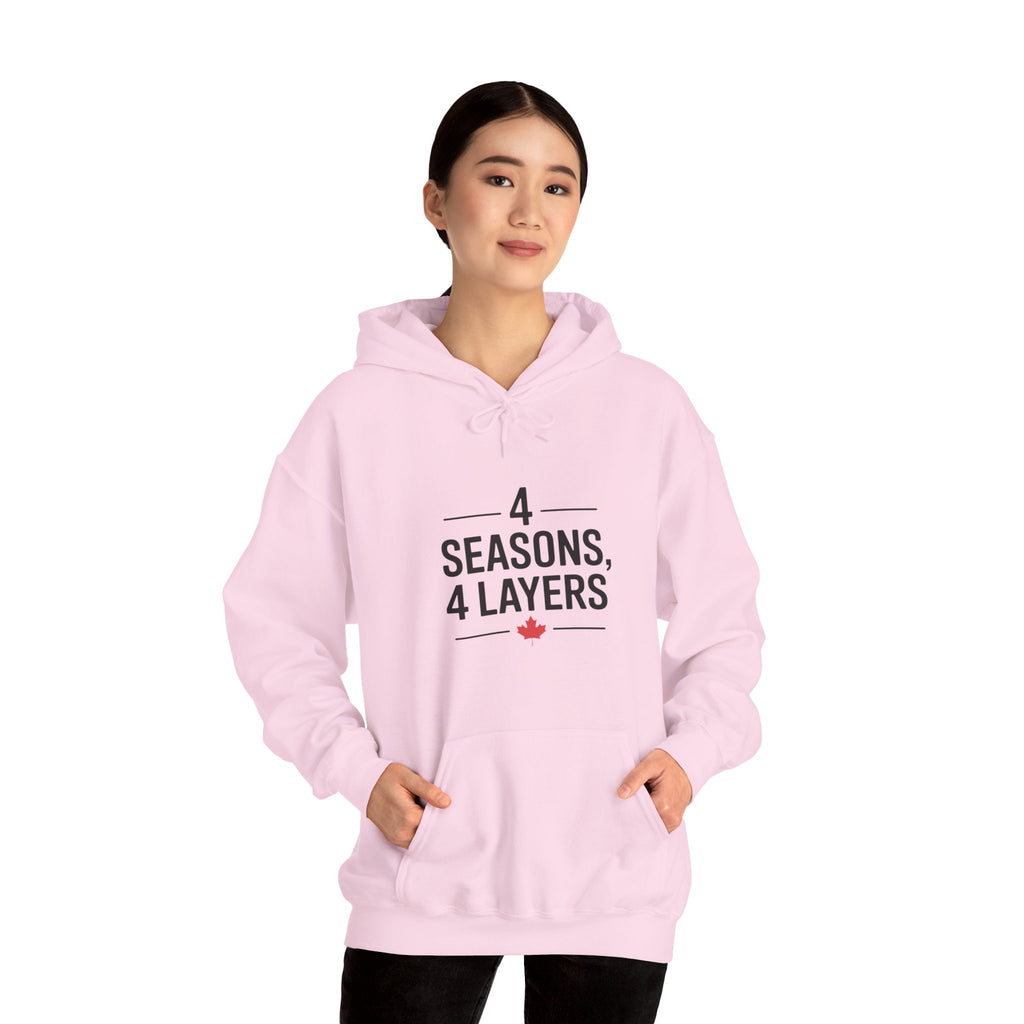 Hoodie - 4 Seasons, 4 Layers Graphic Hooded Sweatshirt (Maple Leaf)