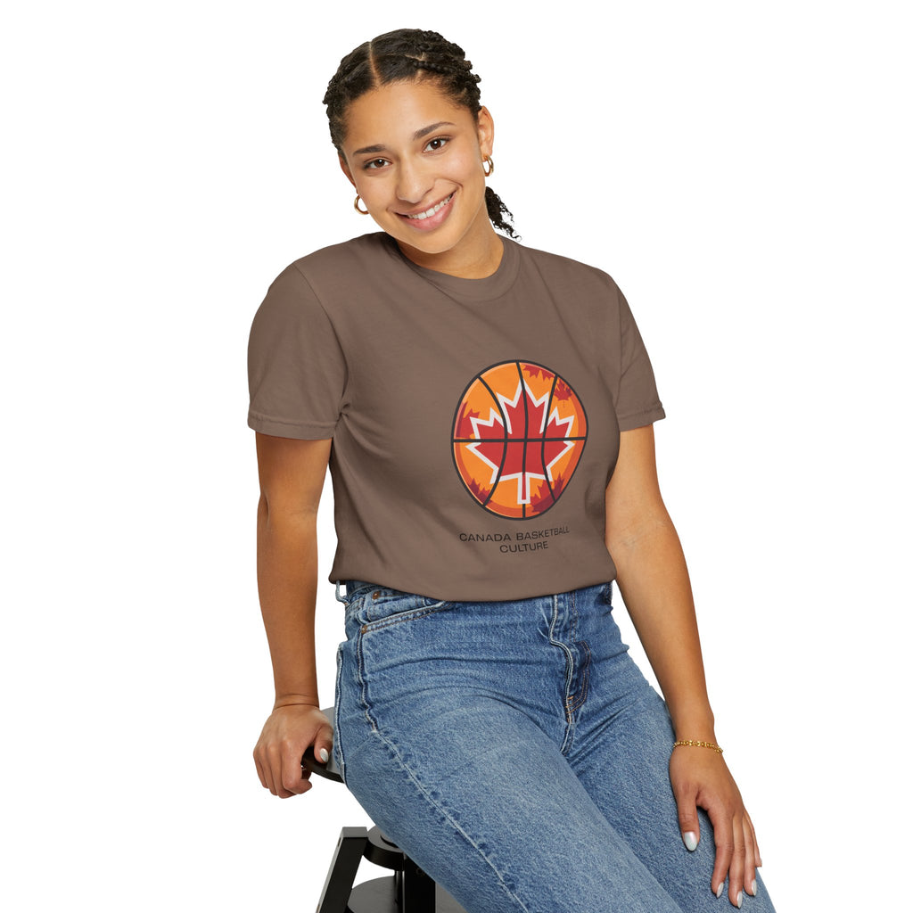 Canada Basketball Culture T-Shirt — Maple Leaf Basketball Graphic Tee