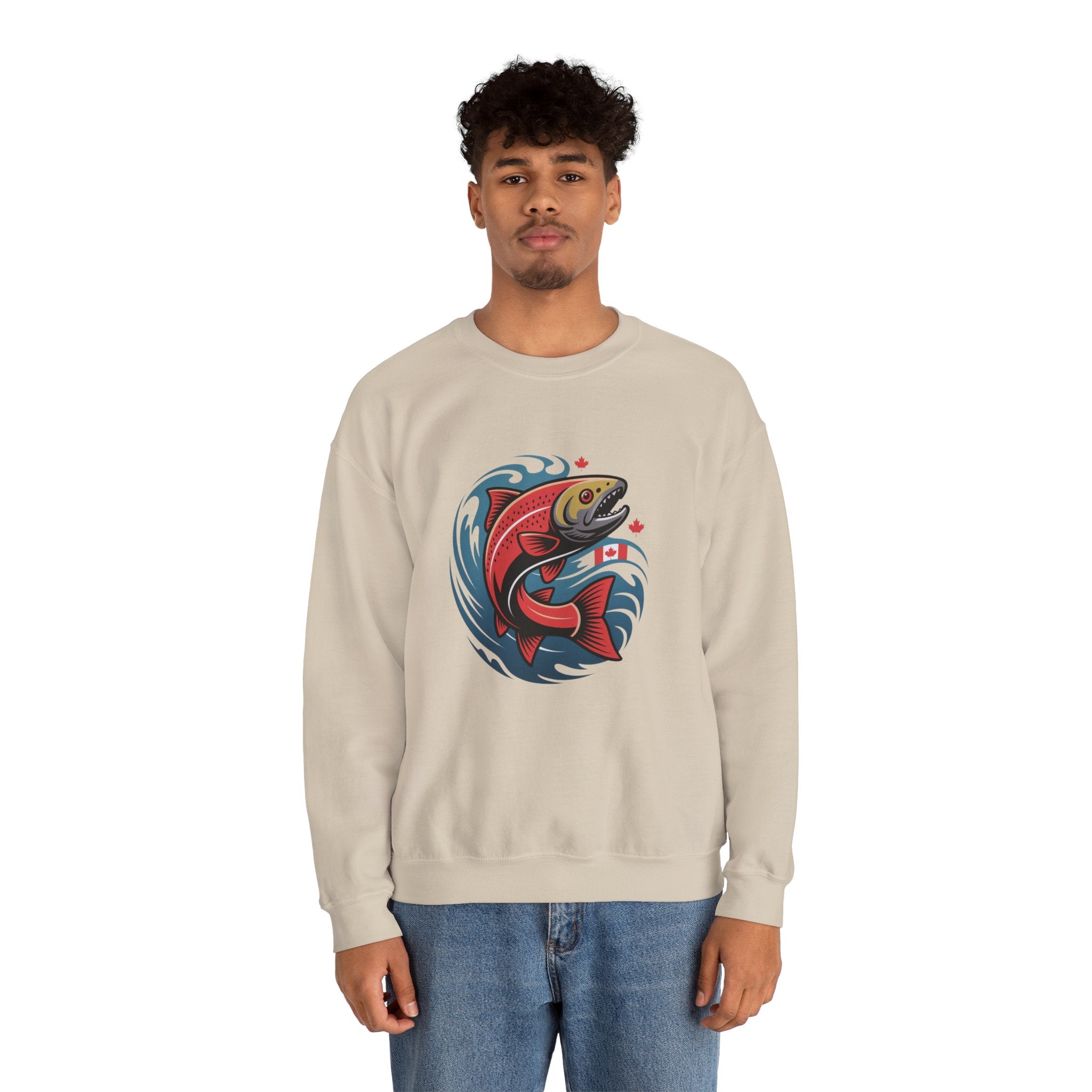 Salmon Wave Sweatshirt – Vintage Fishing Crewneck