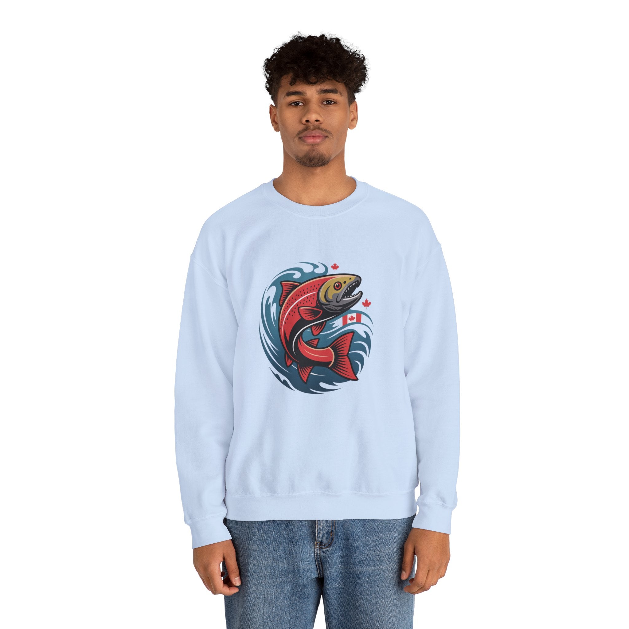 Salmon Wave Sweatshirt – Vintage Fishing Crewneck