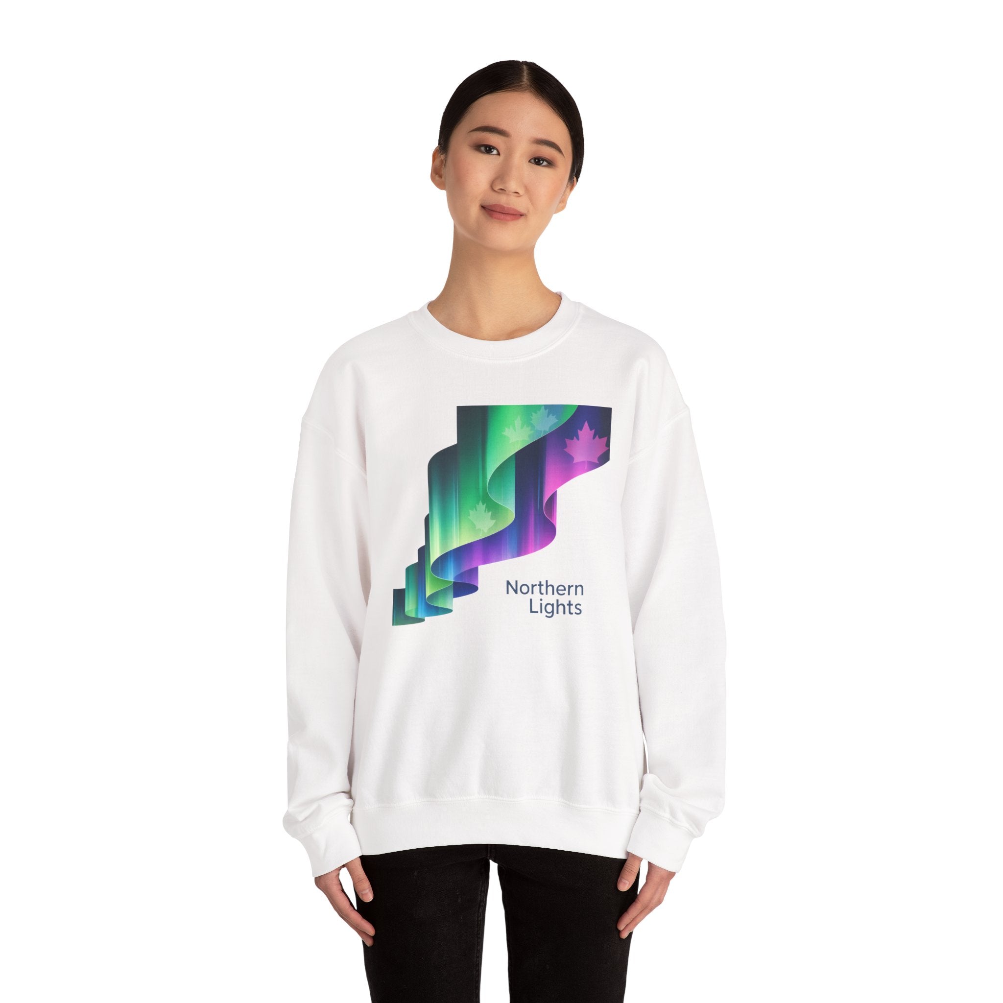 Northern Lights Crewneck Sweatshirt — Aurora Graphic Pullover