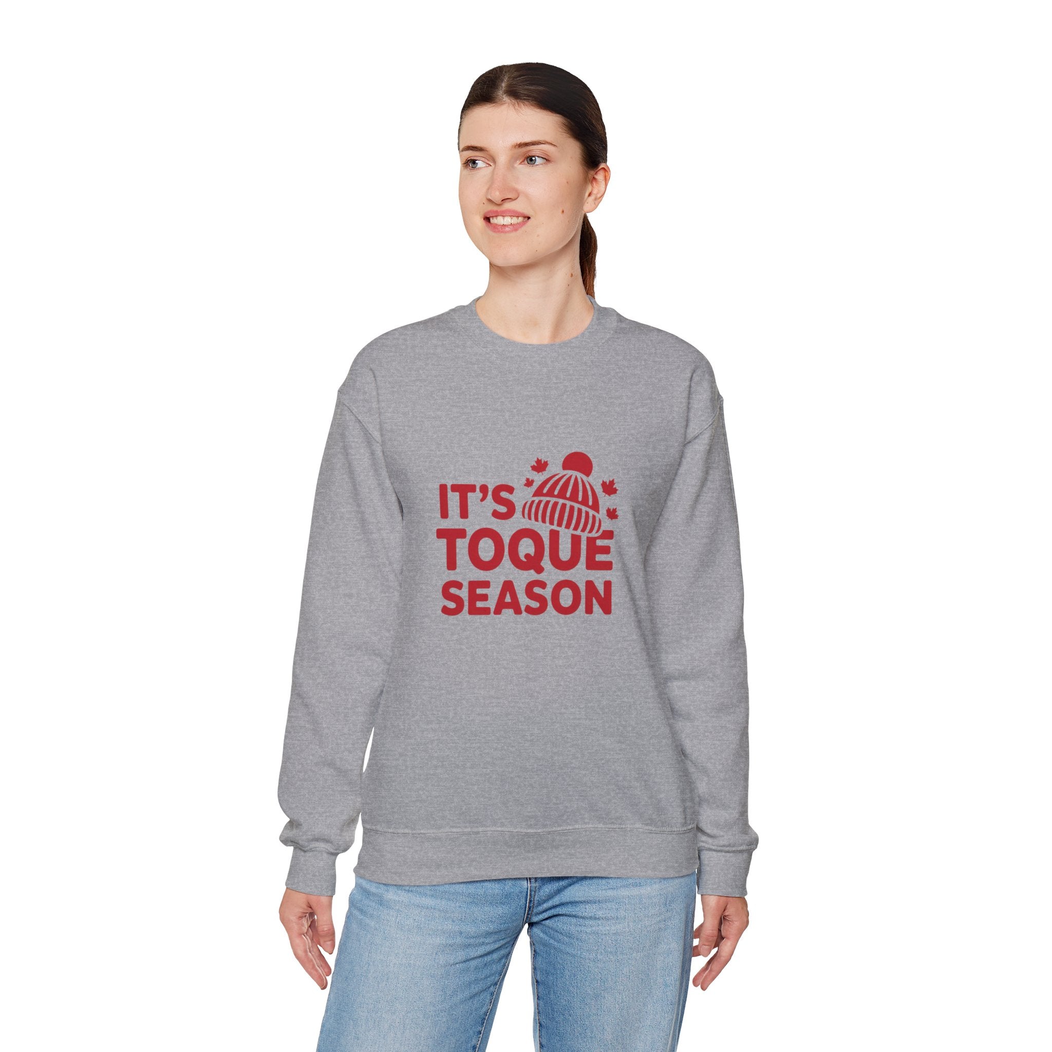 "It's Toque Season" Cozy Winter Crewneck Sweatshirt