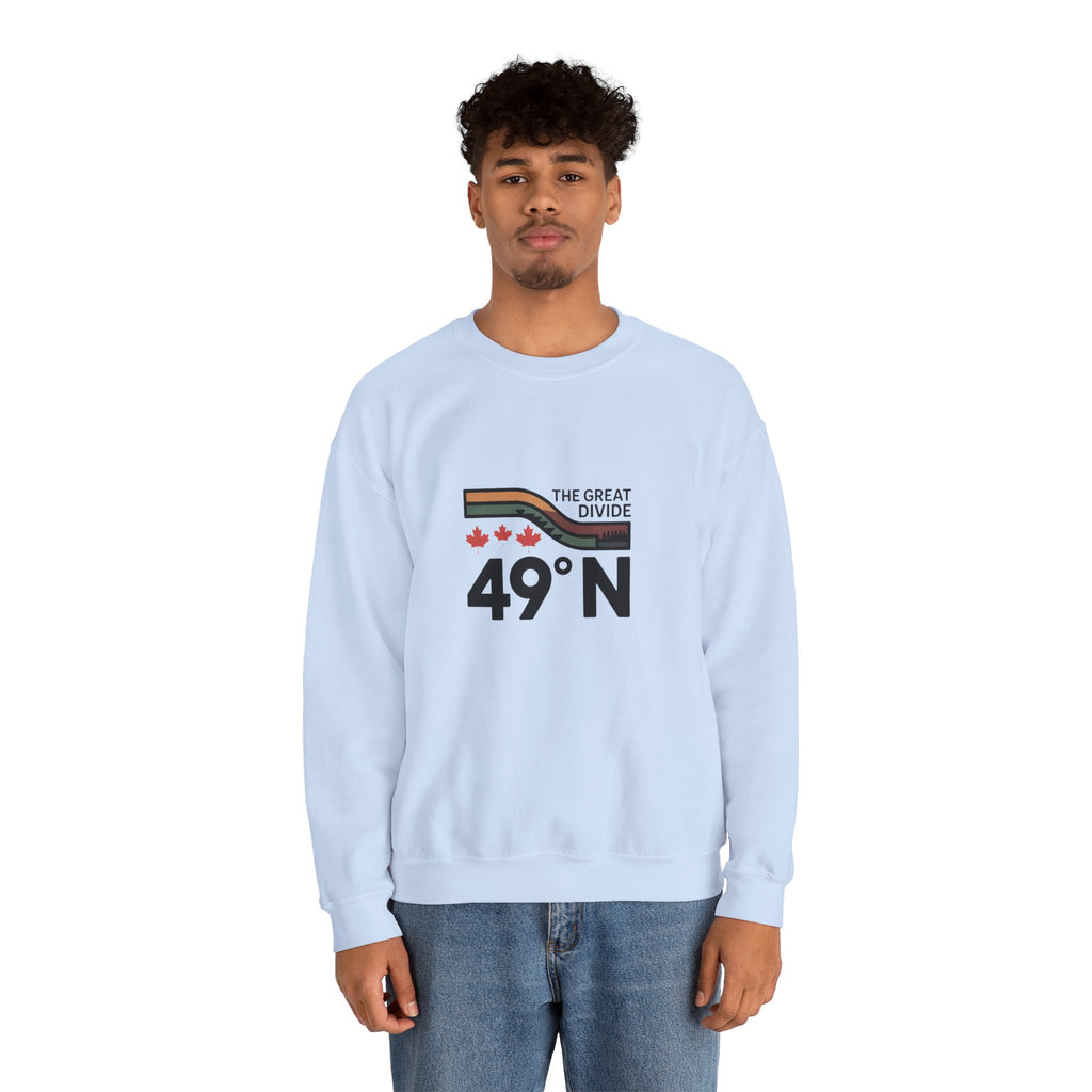 49N The Great Divide Sweatshirt — Canadian Border Graphic Crewneck