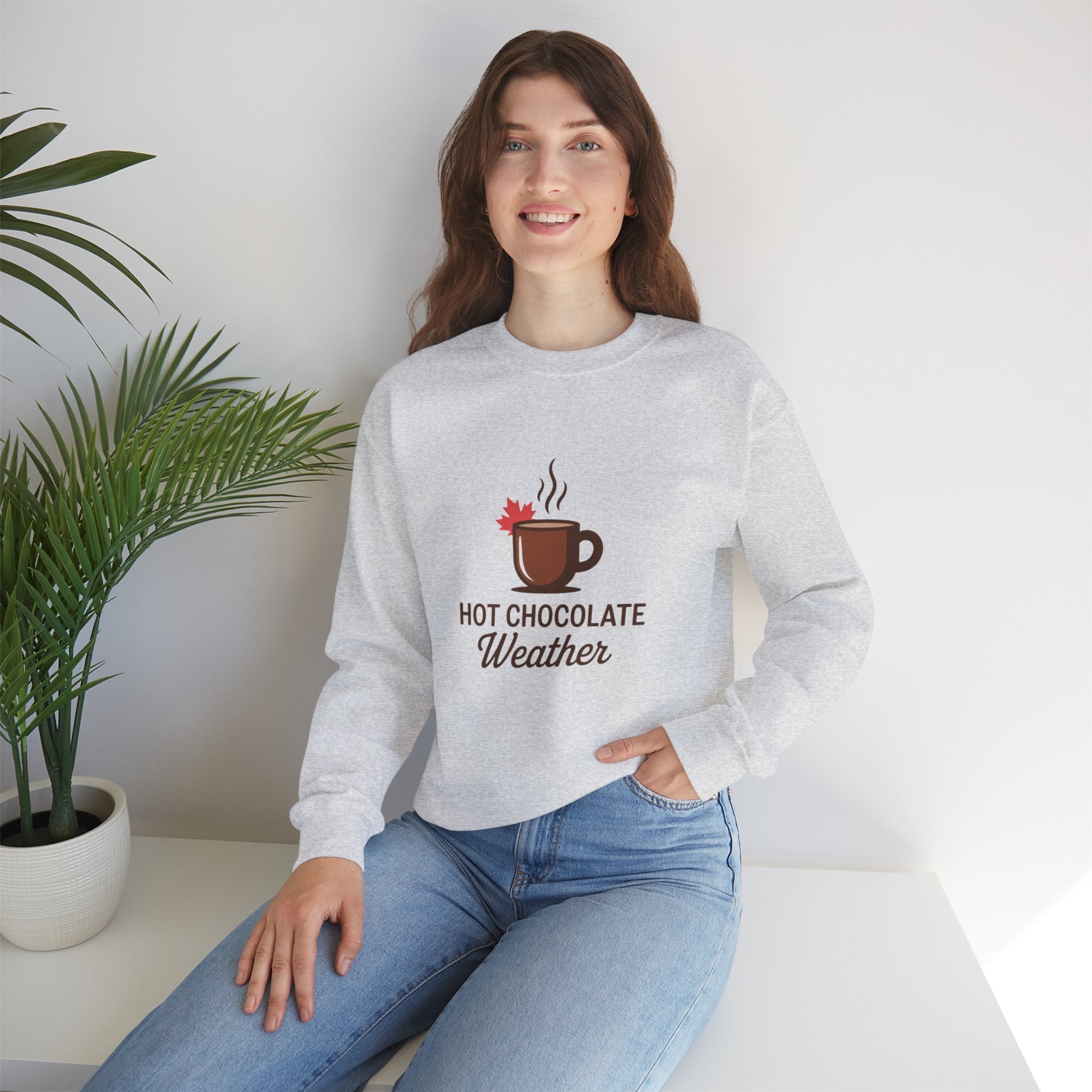 Hot Chocolate Weather Sweatshirt – Cozy Fall & Winter Crewneck