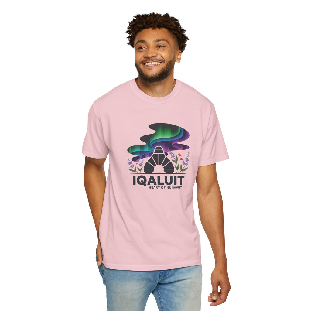 Iqaluit Northern Lights T-Shirt – Heart of Nunavut Souvenir Tee