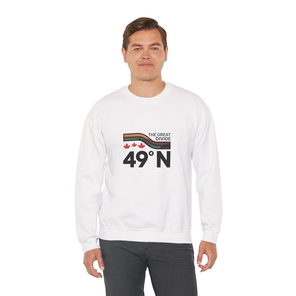 49N The Great Divide Sweatshirt — Canadian Border Graphic Crewneck