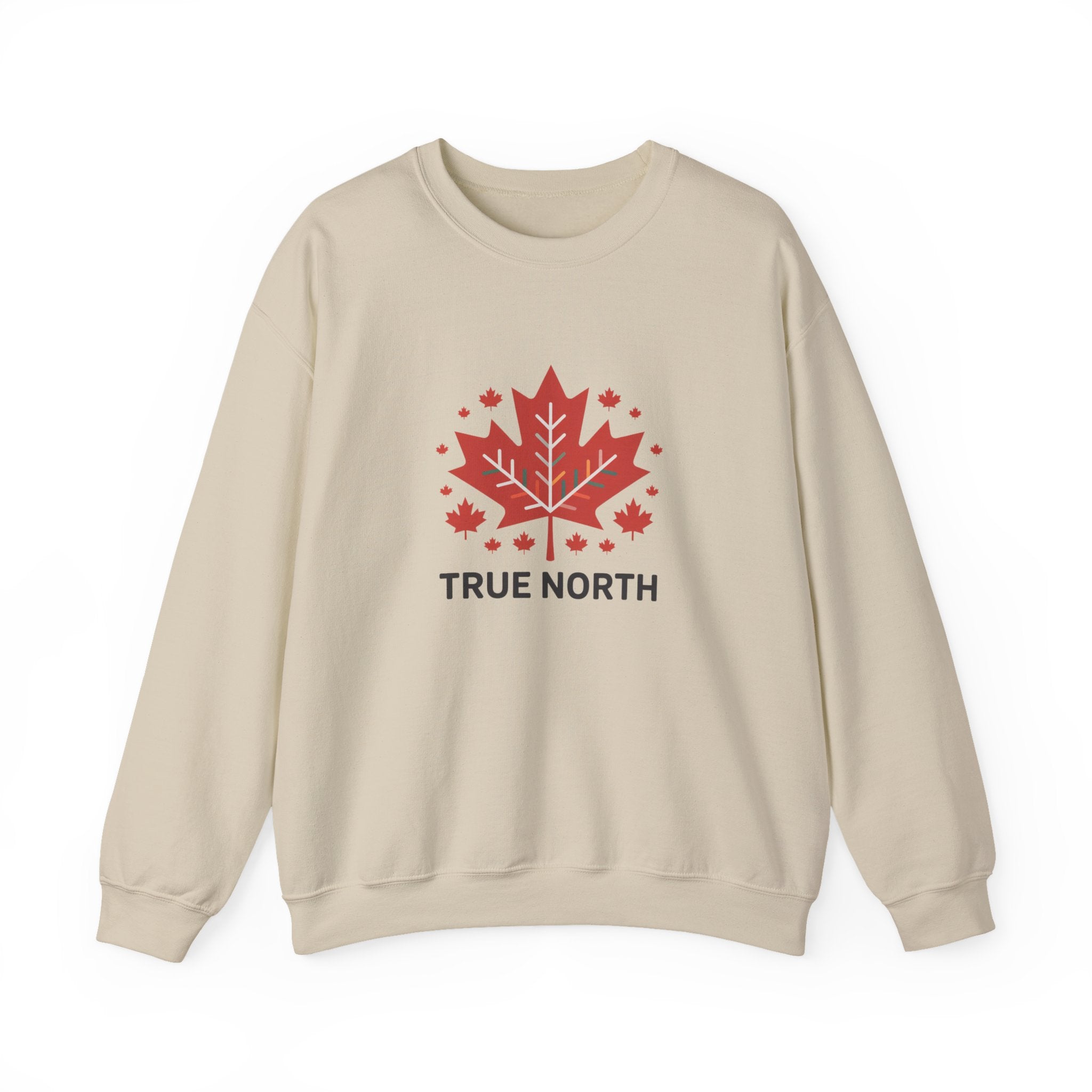Crewneck Sweatshirt — True North Maple Leaf Graphic