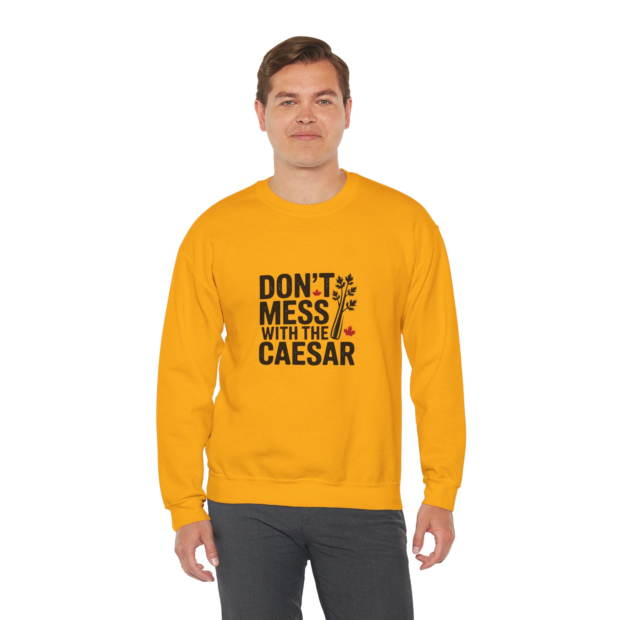 "Don't Mess with the Caesar" Roman Laurel Graphic Crewneck Sweatshirt