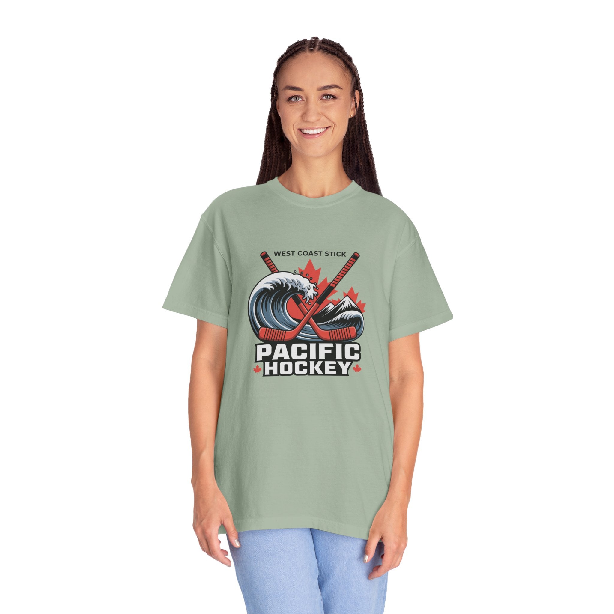 Pacific Hockey T‑Shirt — West Coast Wave & Maple Leafs Hockey Tee
