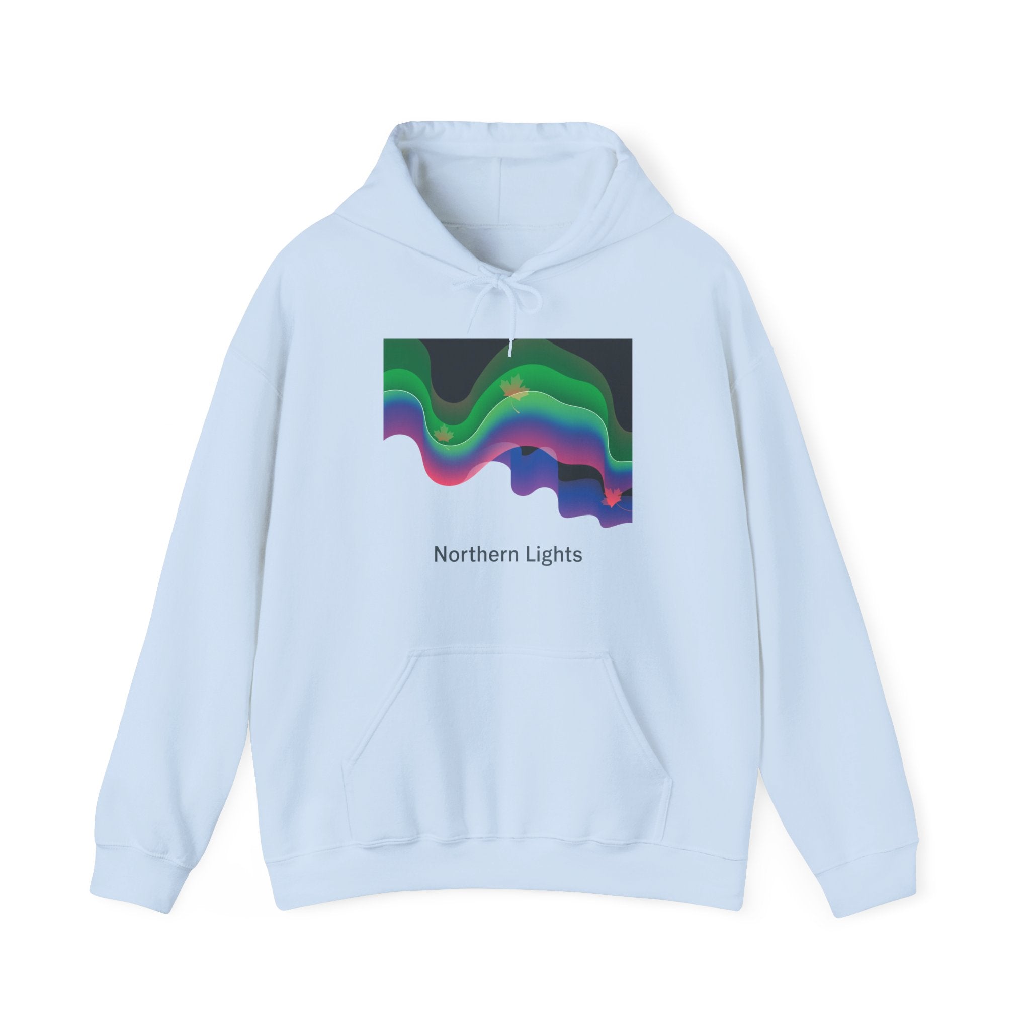 Northern Lights Hoodie — Abstract Aurora Graphic Pullover