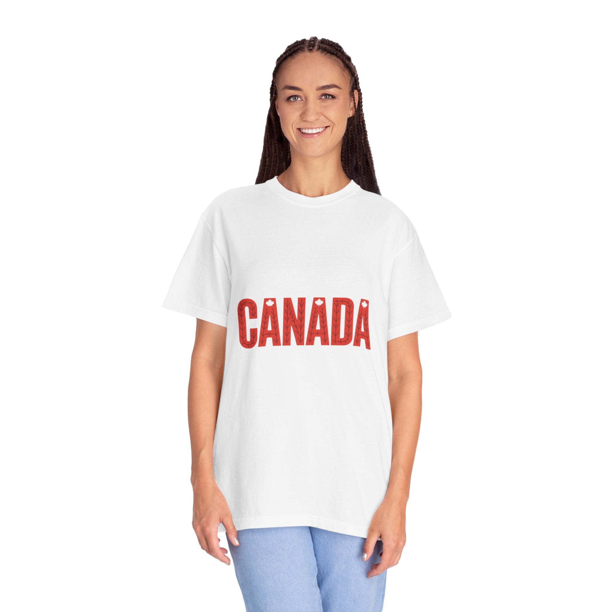 Canada Vintage-Style Graphic T-Shirt — Distressed Maple Lettering