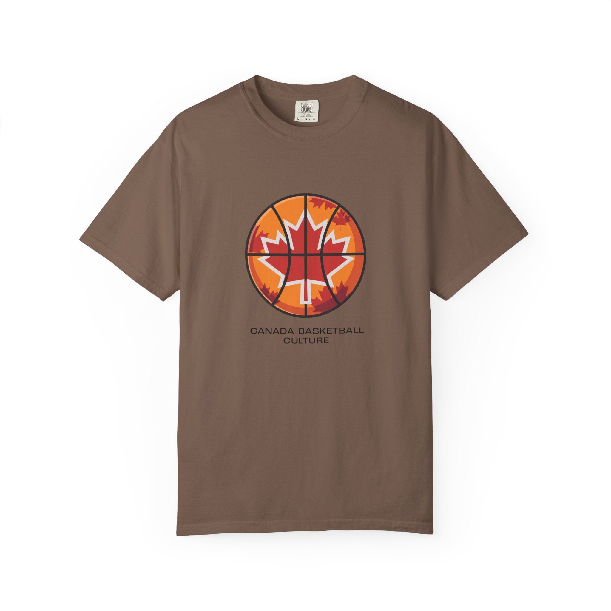 Canada Basketball Culture T-Shirt — Maple Leaf Basketball Graphic Tee
