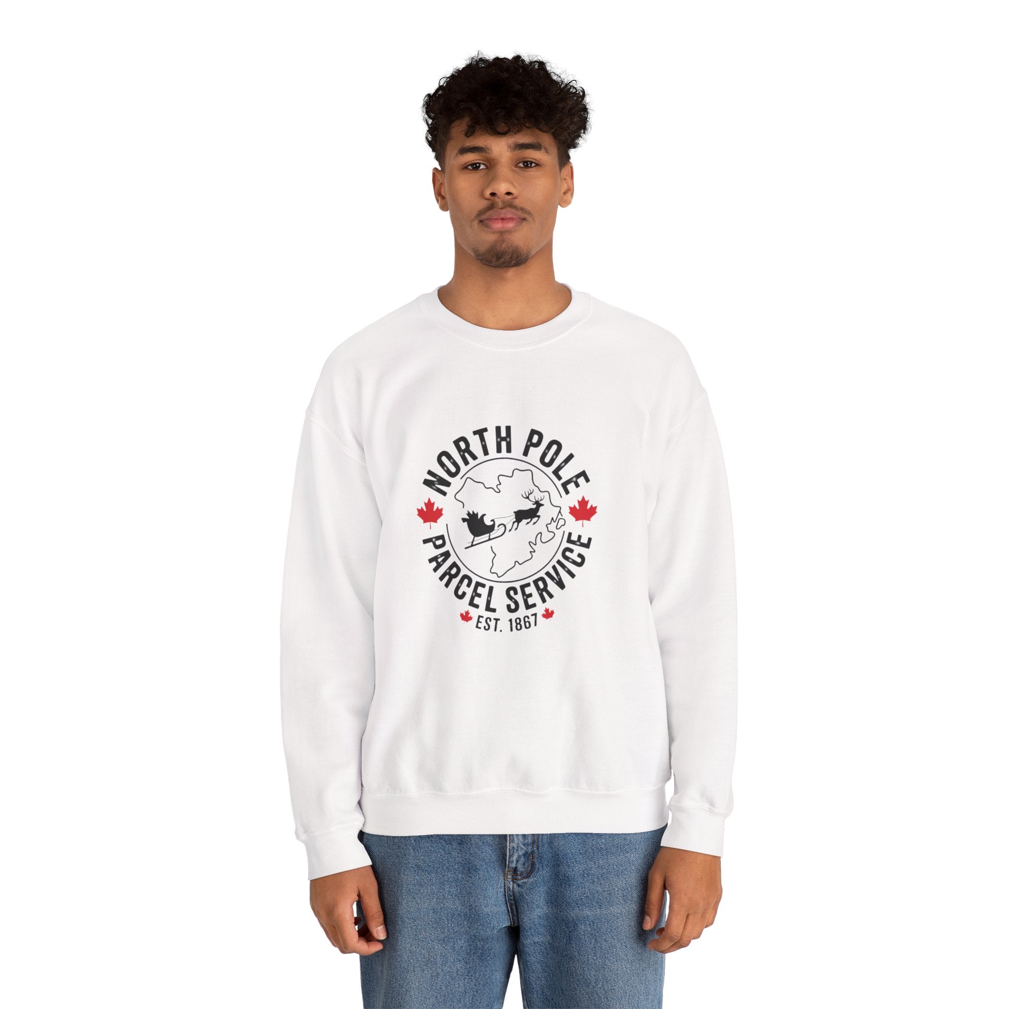 "North Pole Parcel Service" Crewneck Holiday Sweatshirt