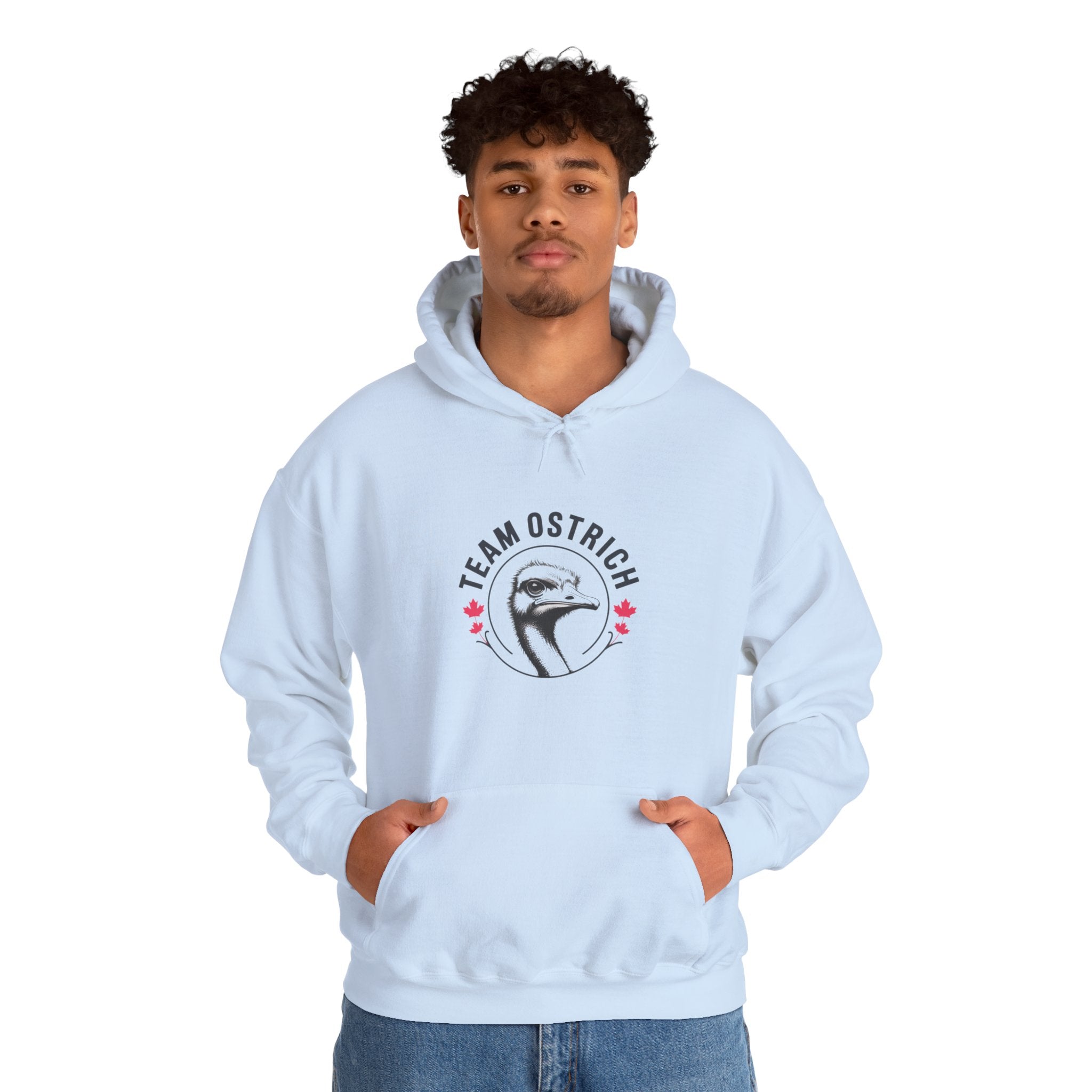 Team Ostrich Hoodie — Retro Animal Logo Pullover