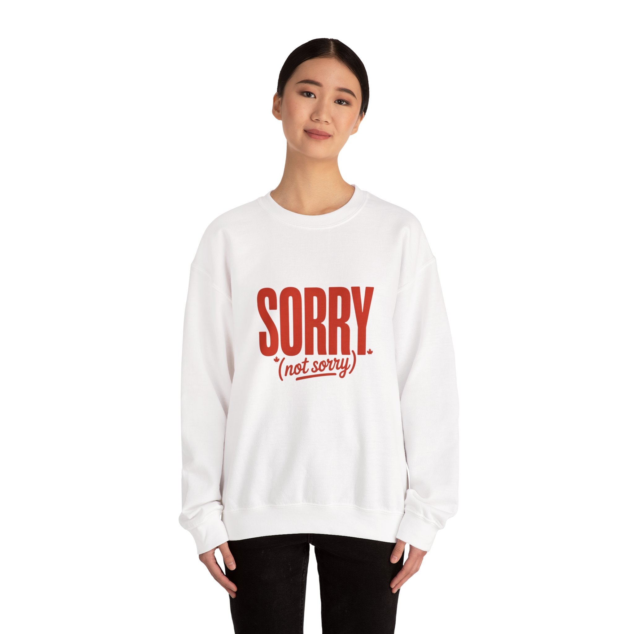 "SORRY. (not sorry)" Retro Bold Graphic Sweatshirt