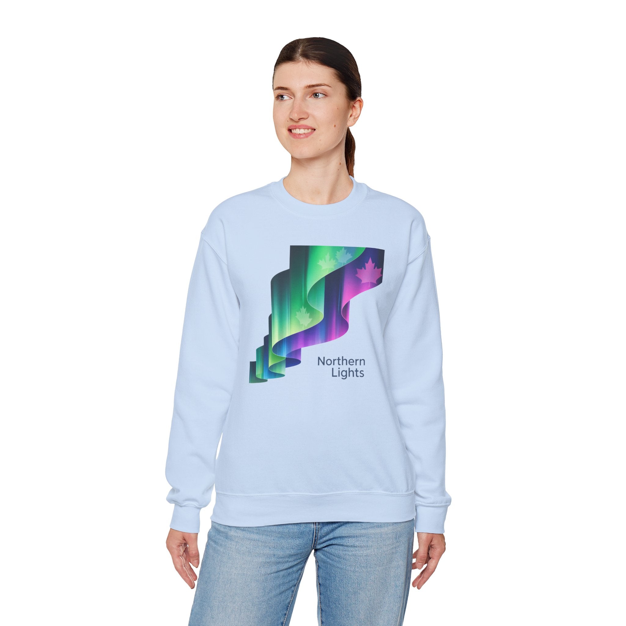 Northern Lights Crewneck Sweatshirt — Aurora Graphic Pullover