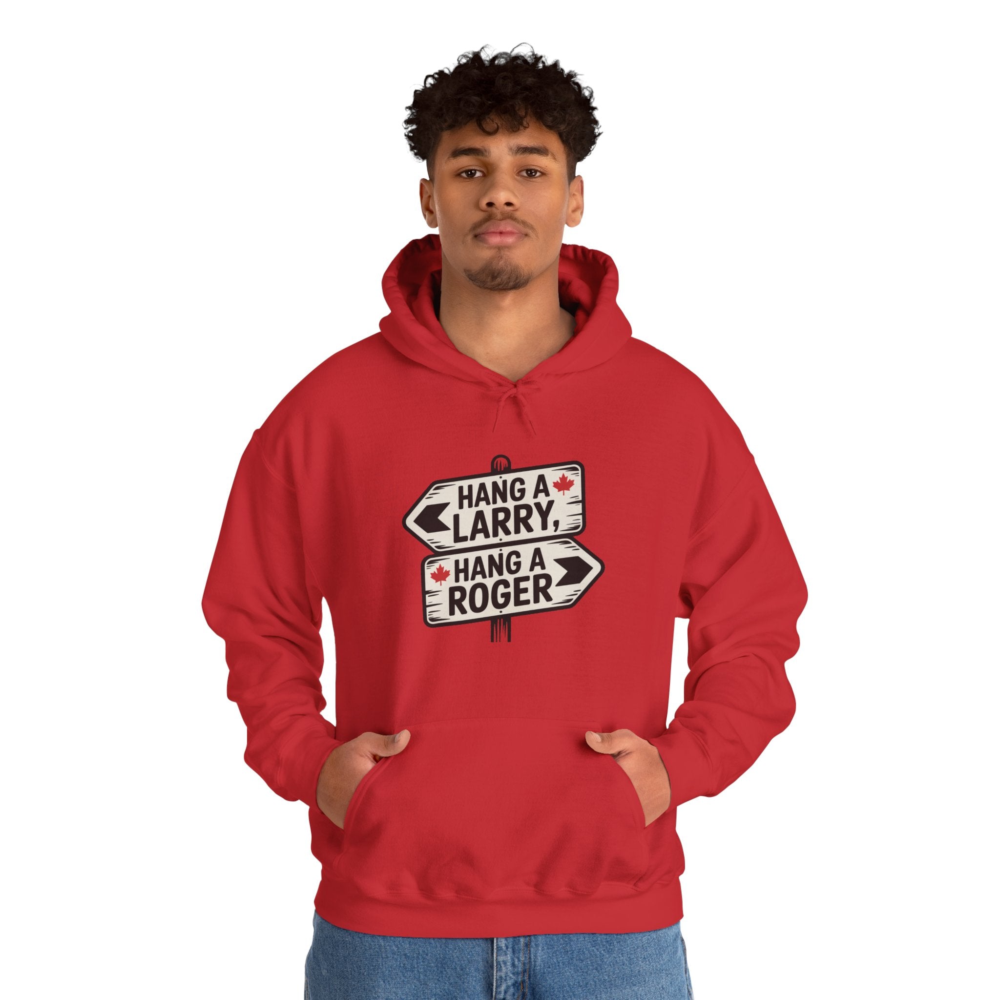 'Hang a Larry / Hang a Roger' Road Sign Graphic Hoodie