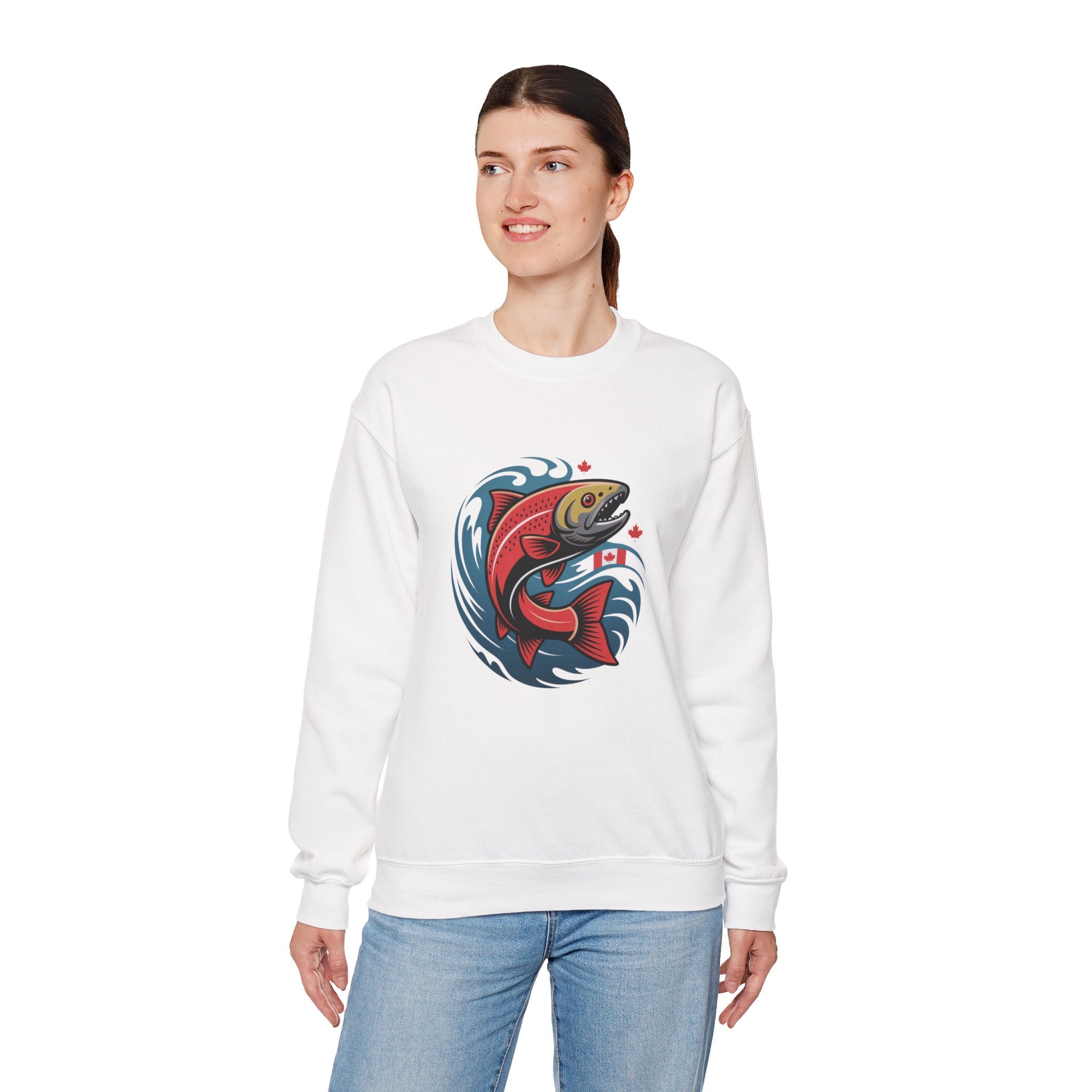 Salmon Wave Sweatshirt – Vintage Fishing Crewneck